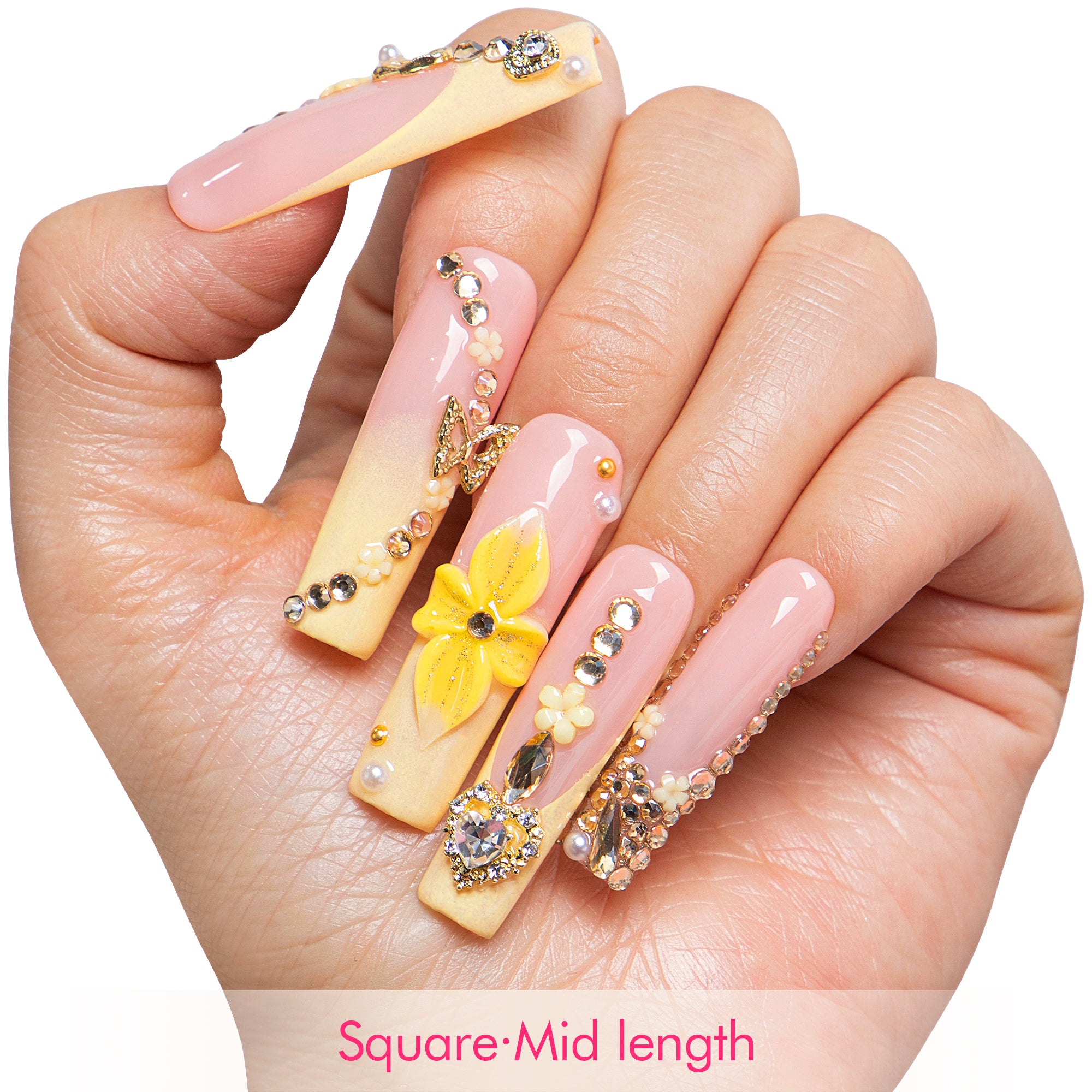 Lemon Bloom Handmade Nails H771