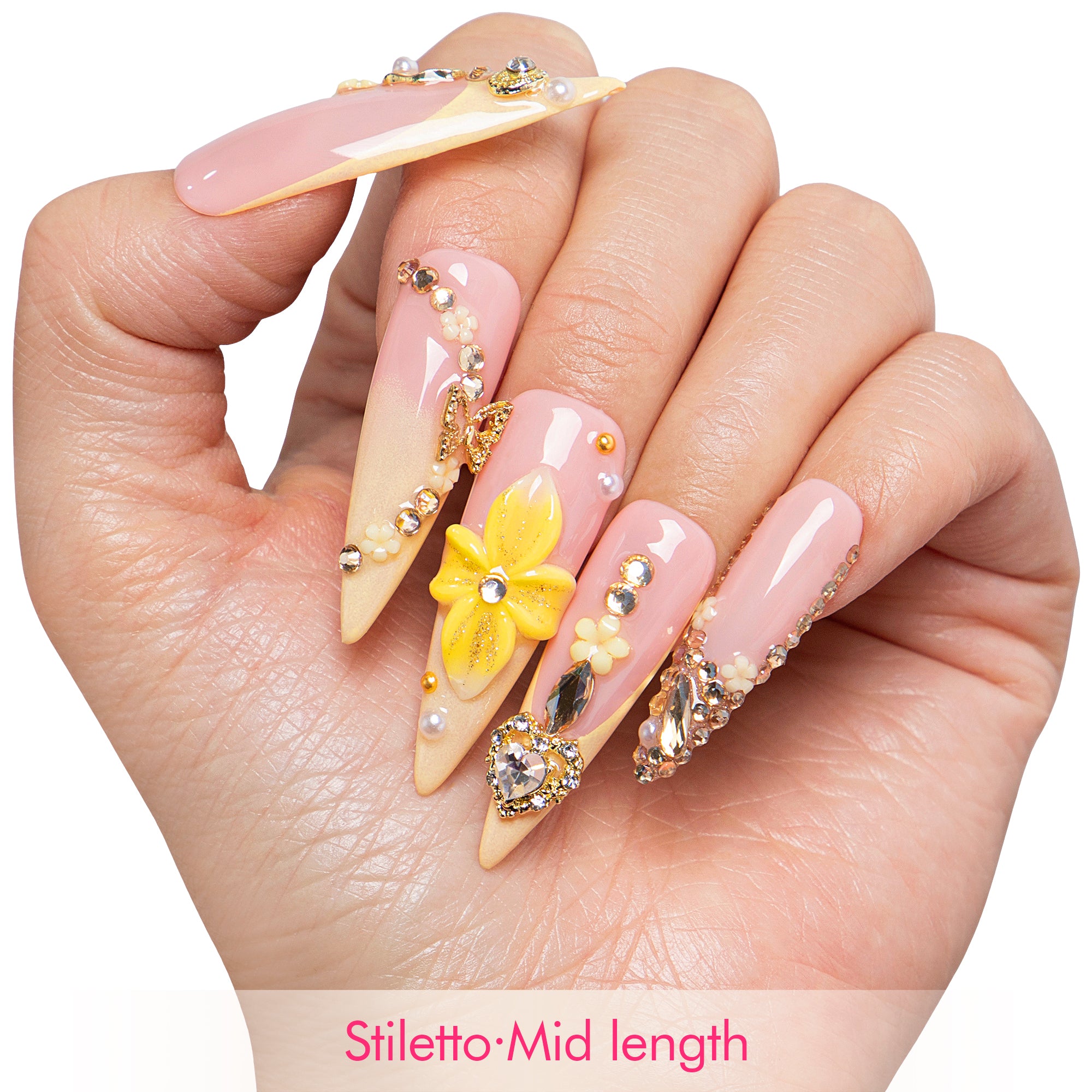 Lemon Bloom Handmade Nails H771