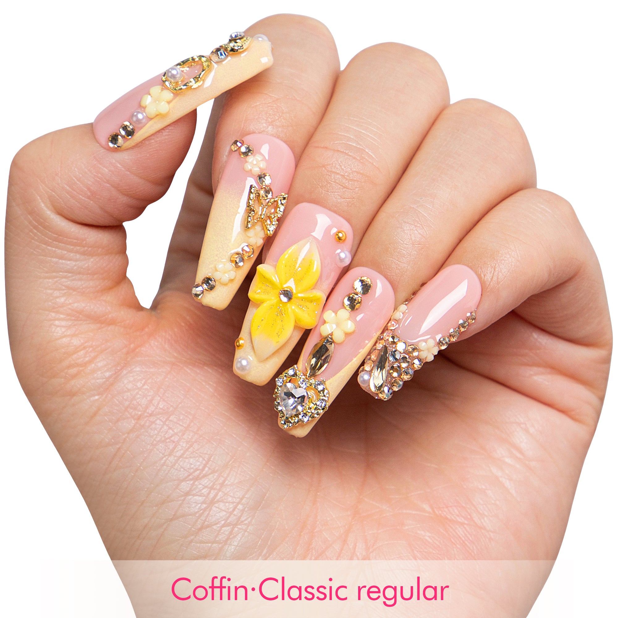 Lemon Bloom Handmade Nails H771