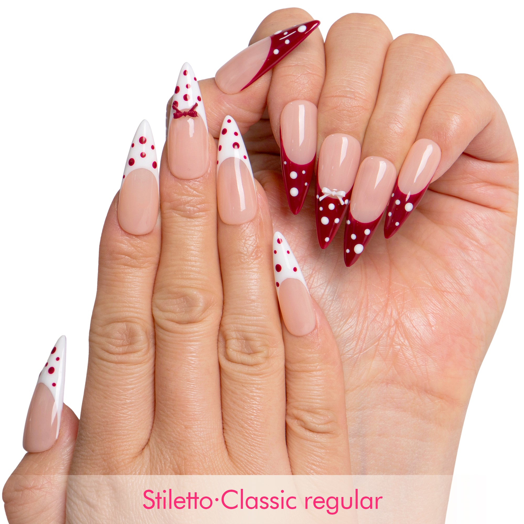 Rouge Polka Handmade Nails H772