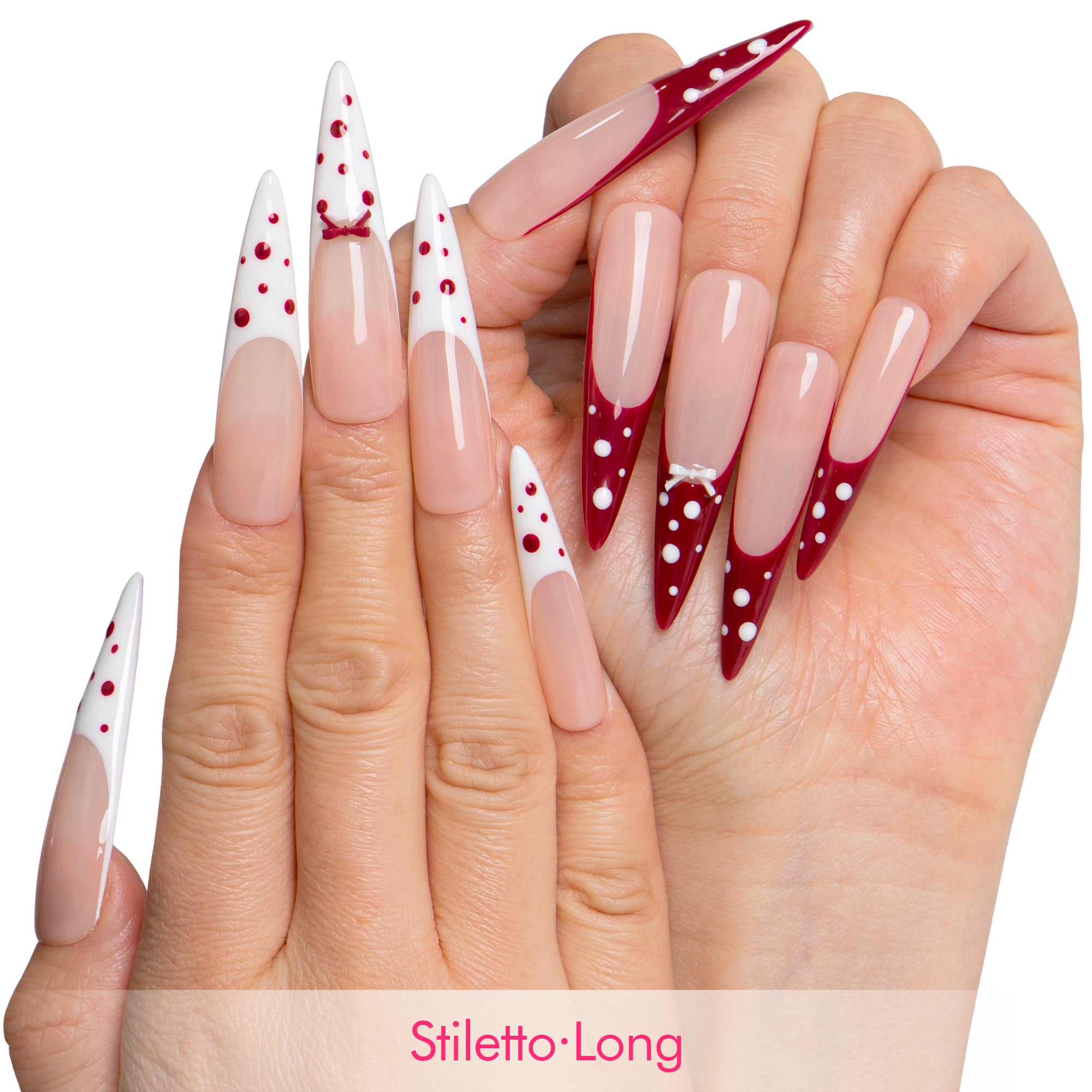 Rouge Polka Handmade Nails H772