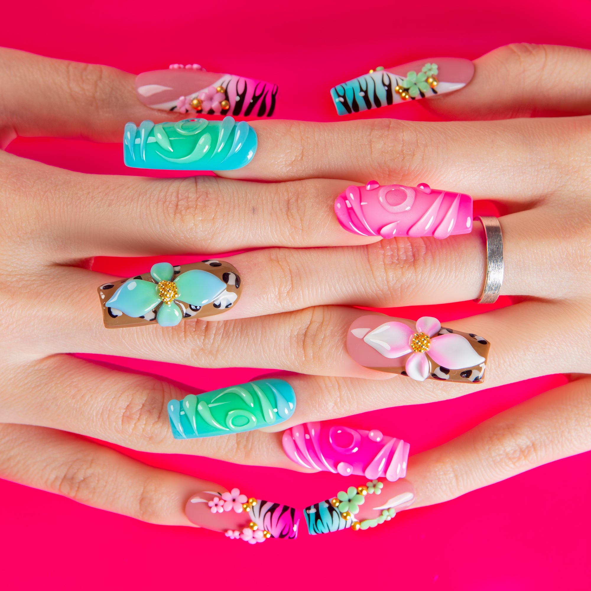 Pop Jungle Handmade Nails H773