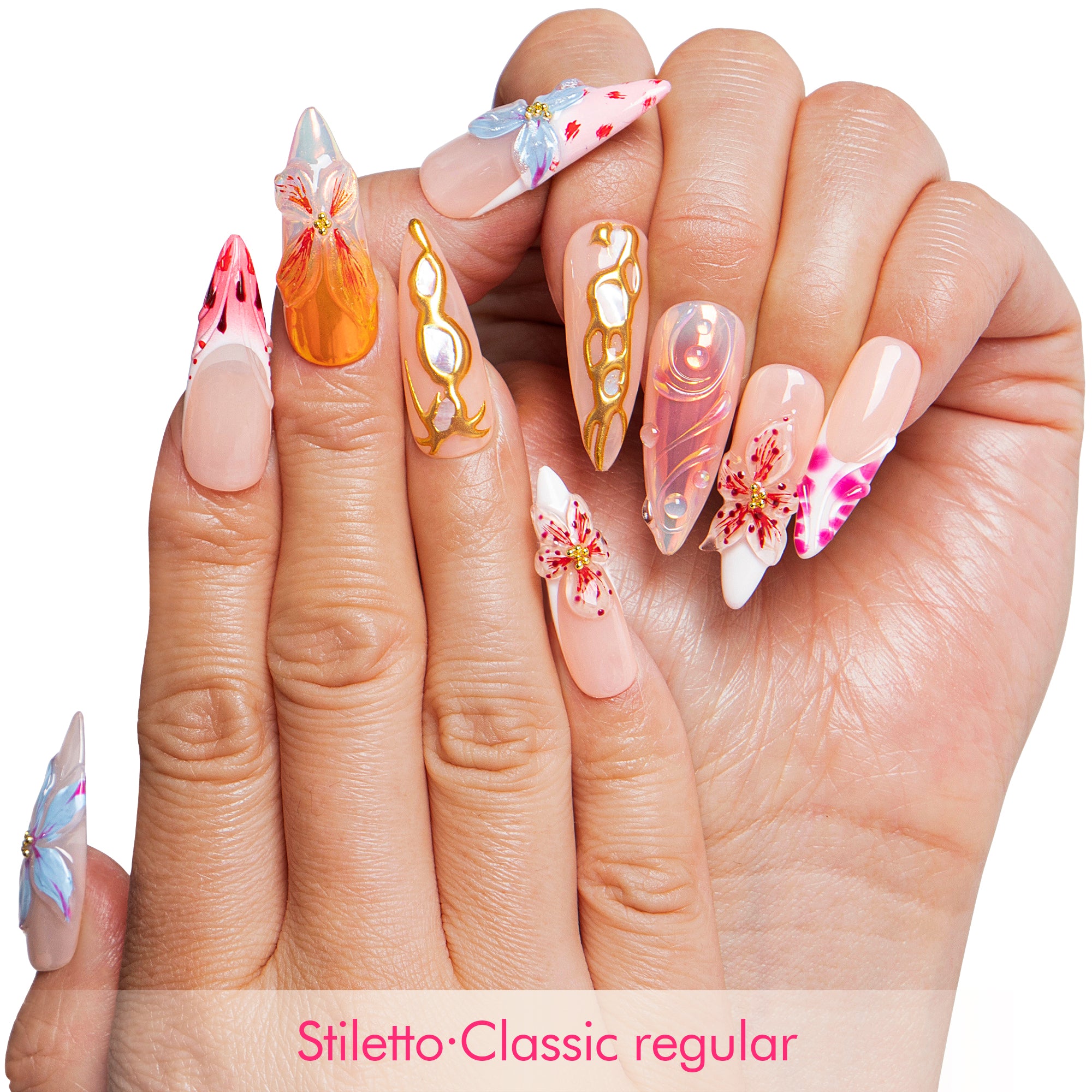 Sunlit Petals Handmade Nails H776