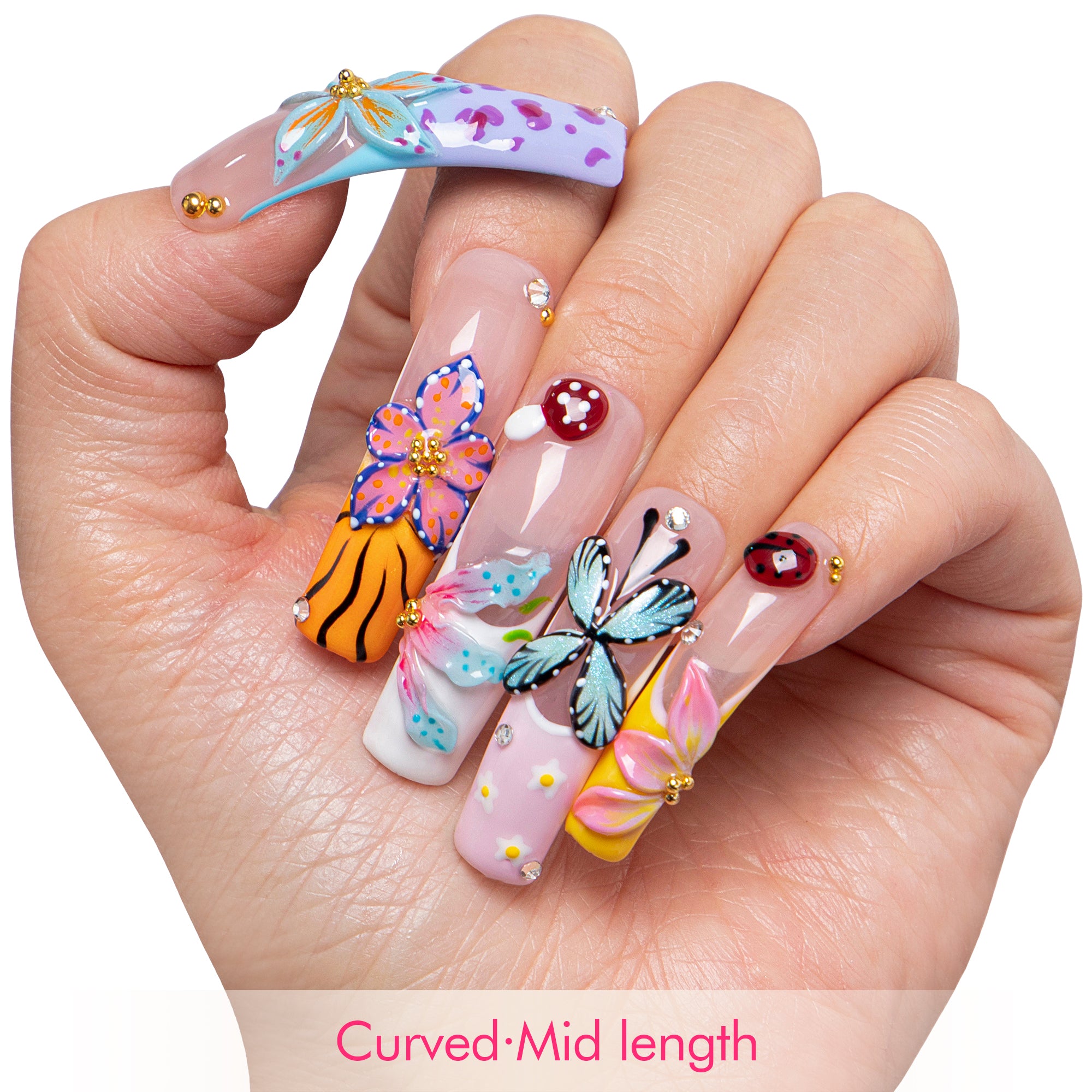 Fairy Garden Handmade Nails H782