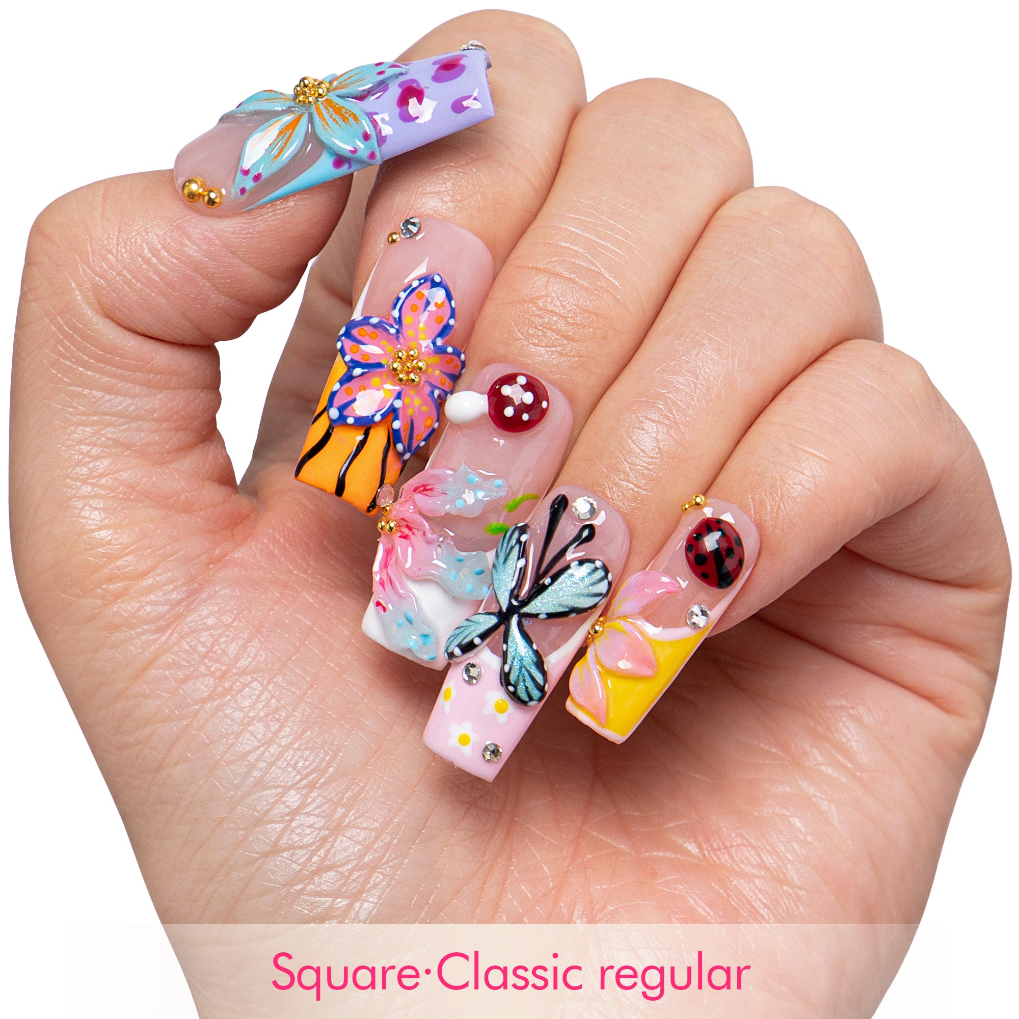 Fairy Garden Handmade Nails H782