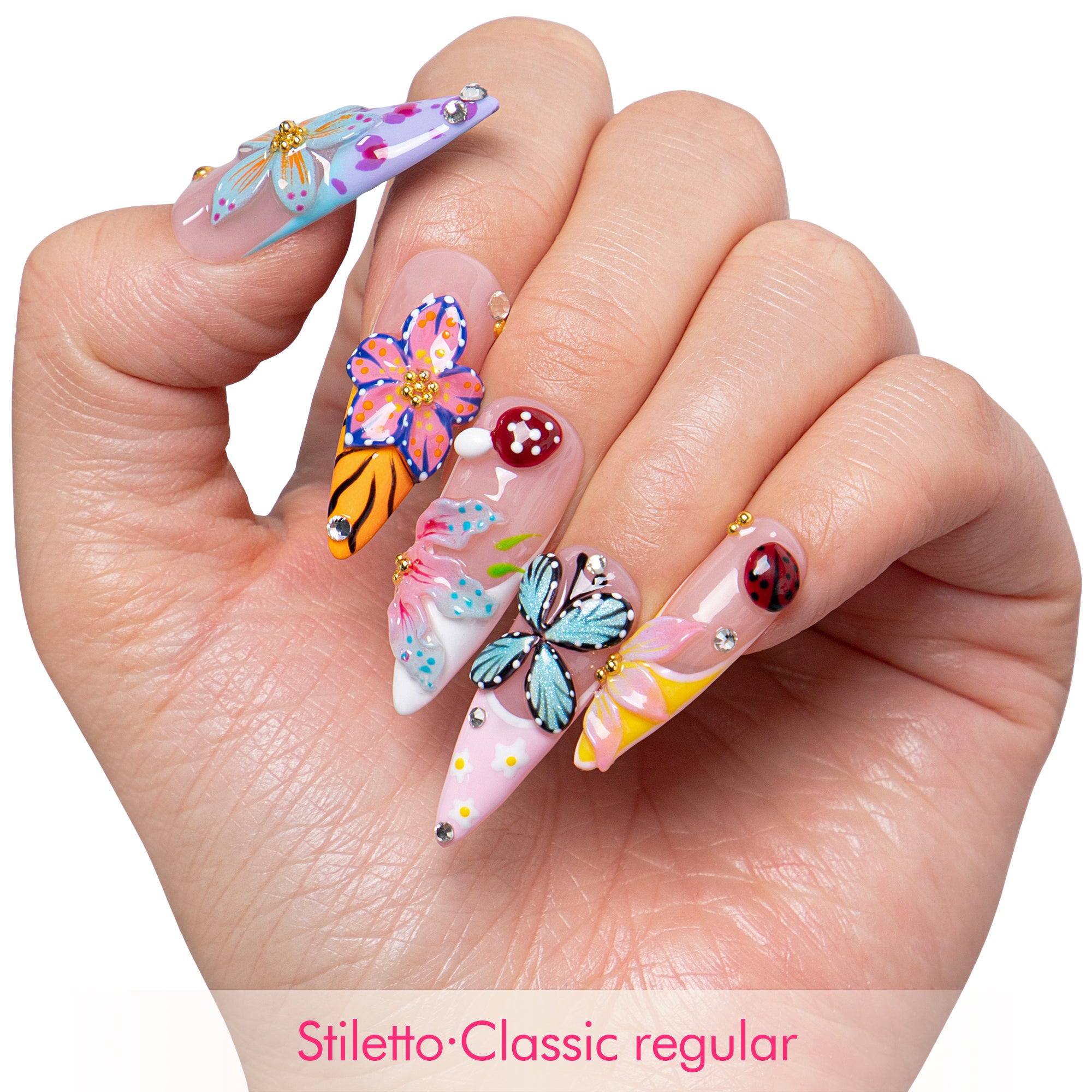 Fairy Garden Handmade Nails H782
