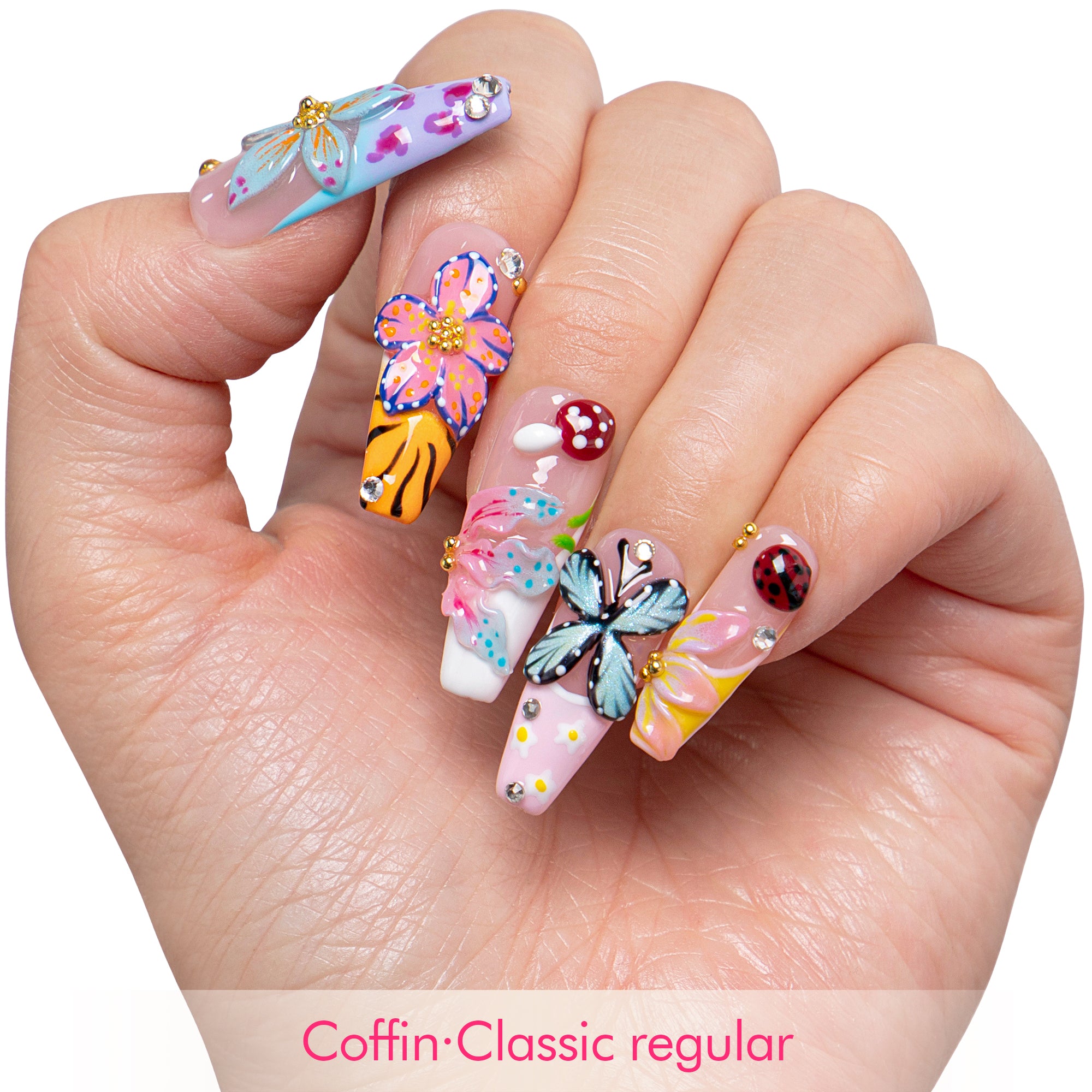 Fairy Garden Handmade Nails H782