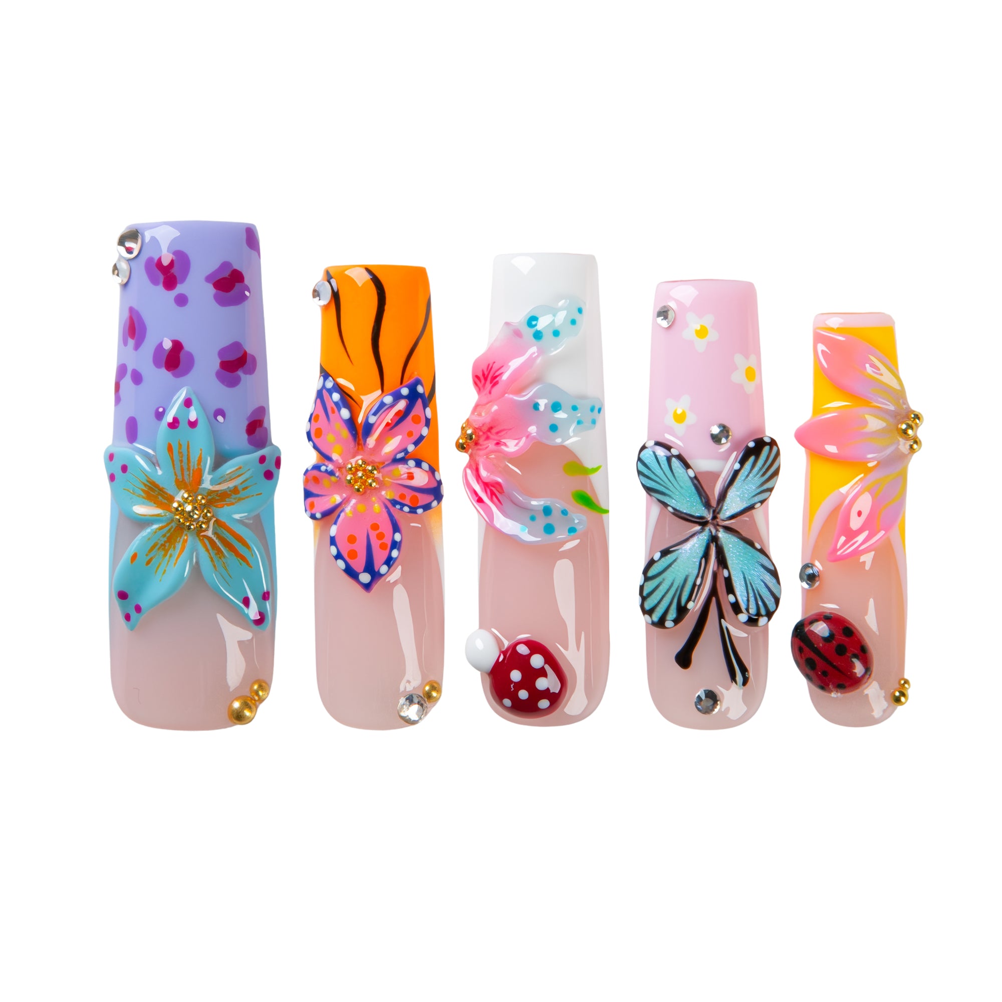 Fairy Garden Handmade Nails H782
