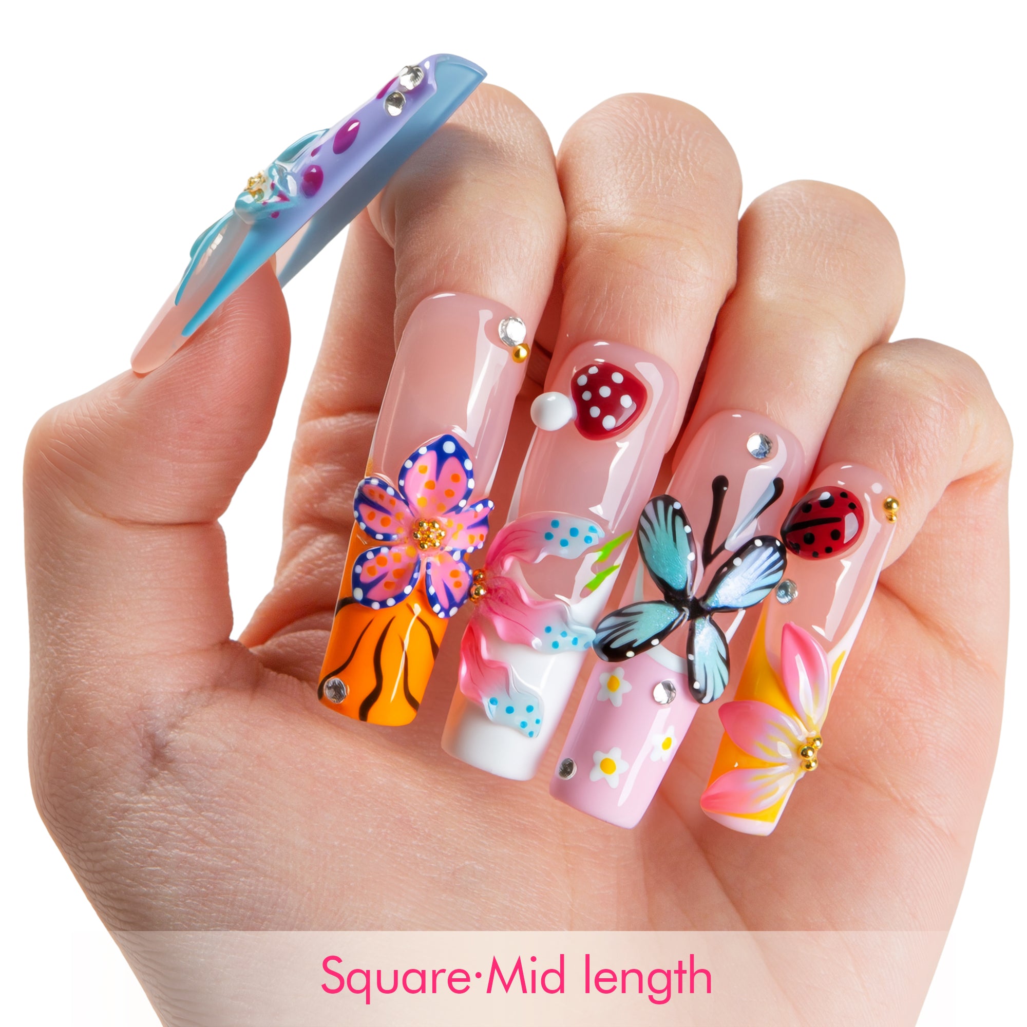 Fairy Garden Handmade Nails H782