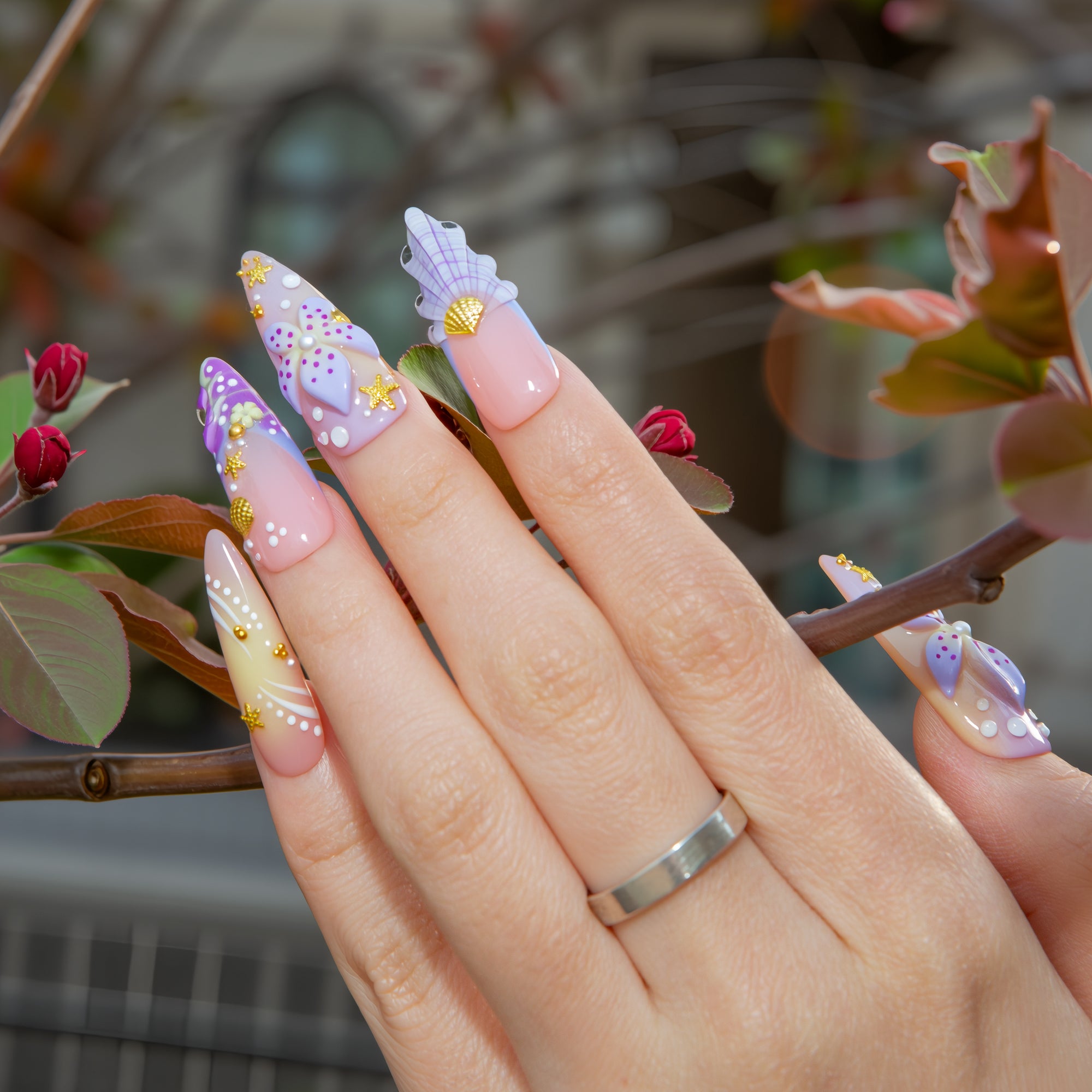 Mermaid Whisper Handmade Nails H783