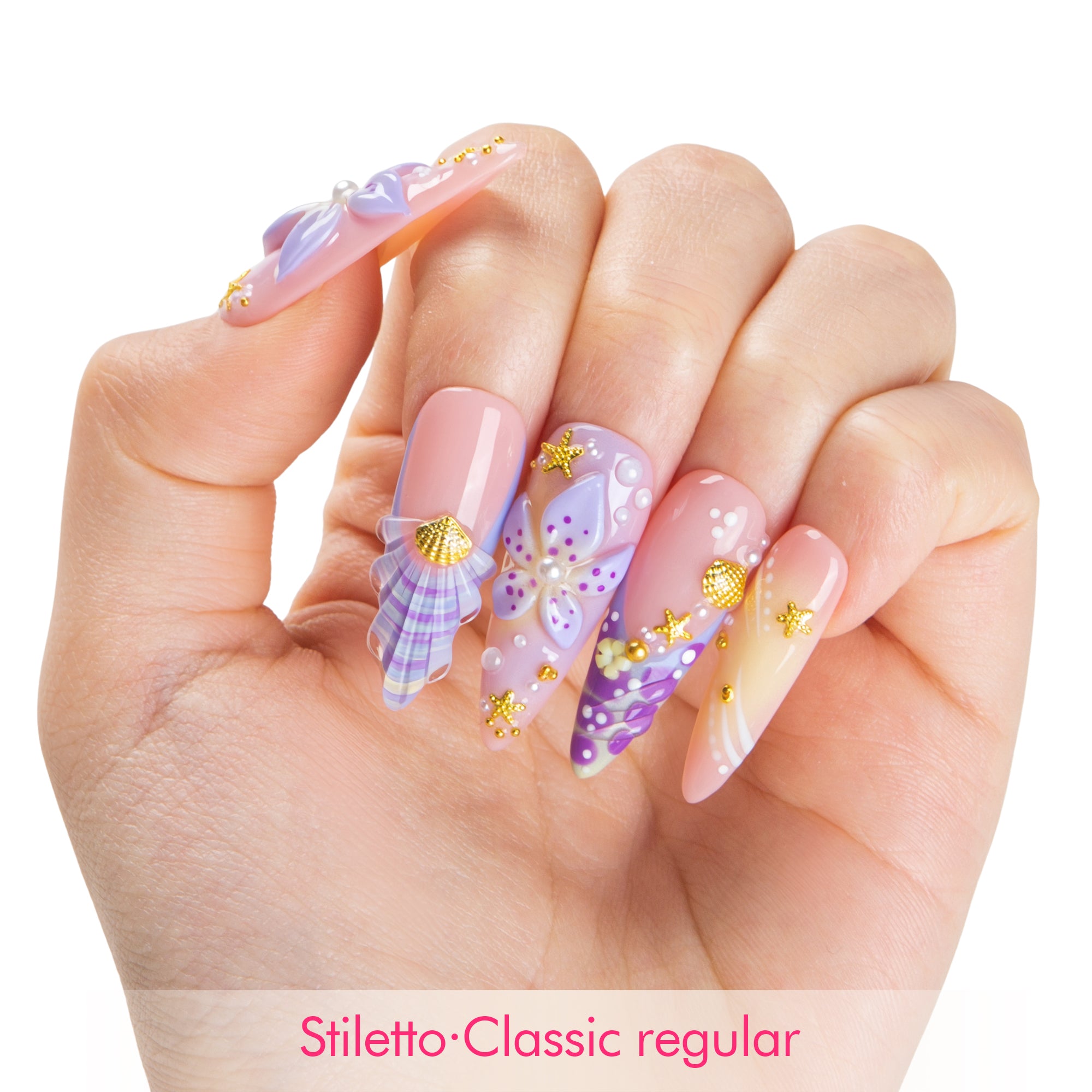 Mermaid Whisper Handmade Nails H783
