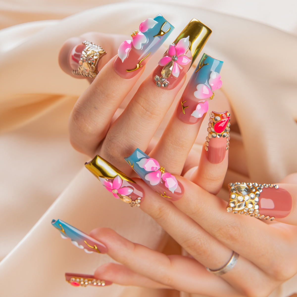 Haute Bloom Handmade Square Nails H787 RTS