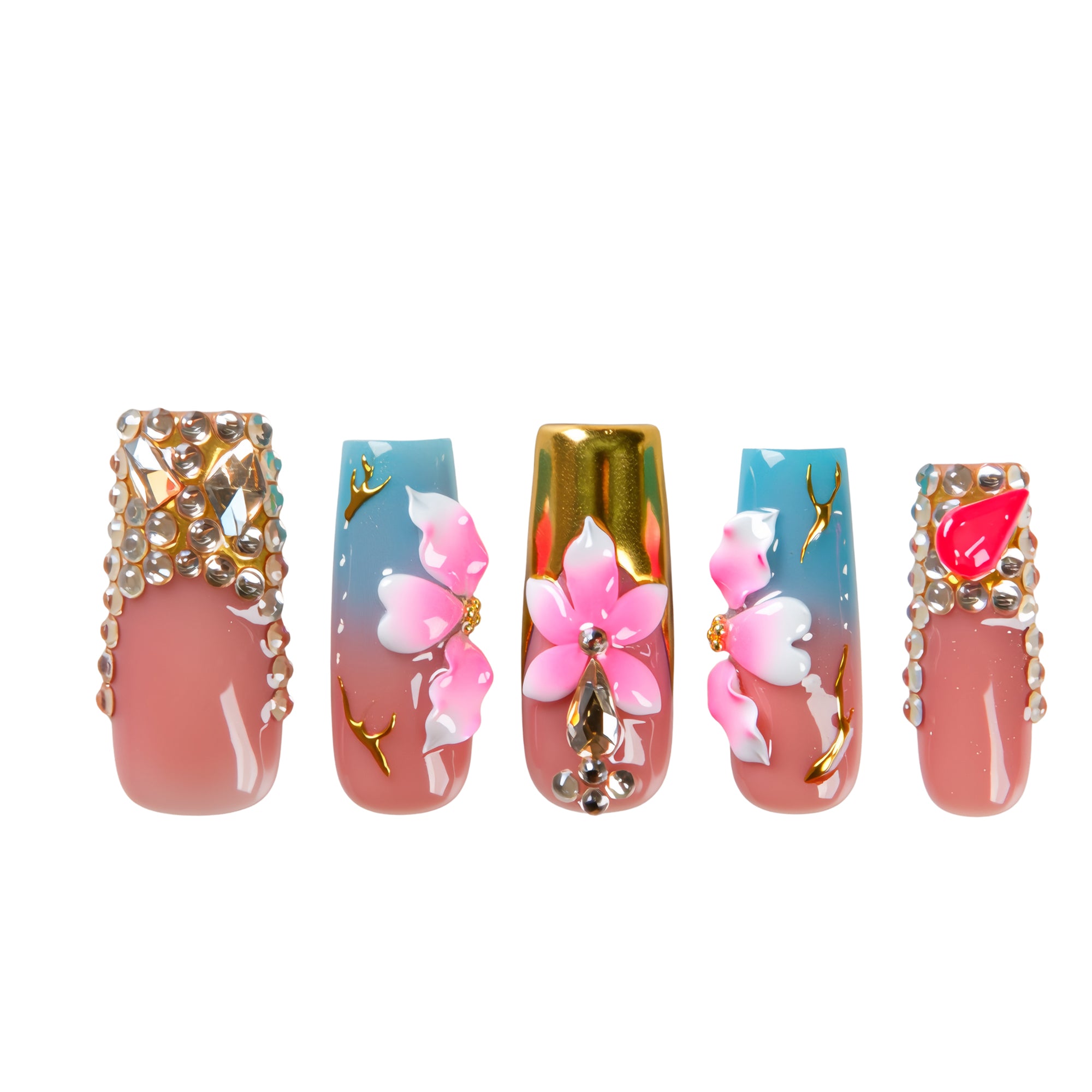 Haute Bloom Handmade Square Nails H787 RTS