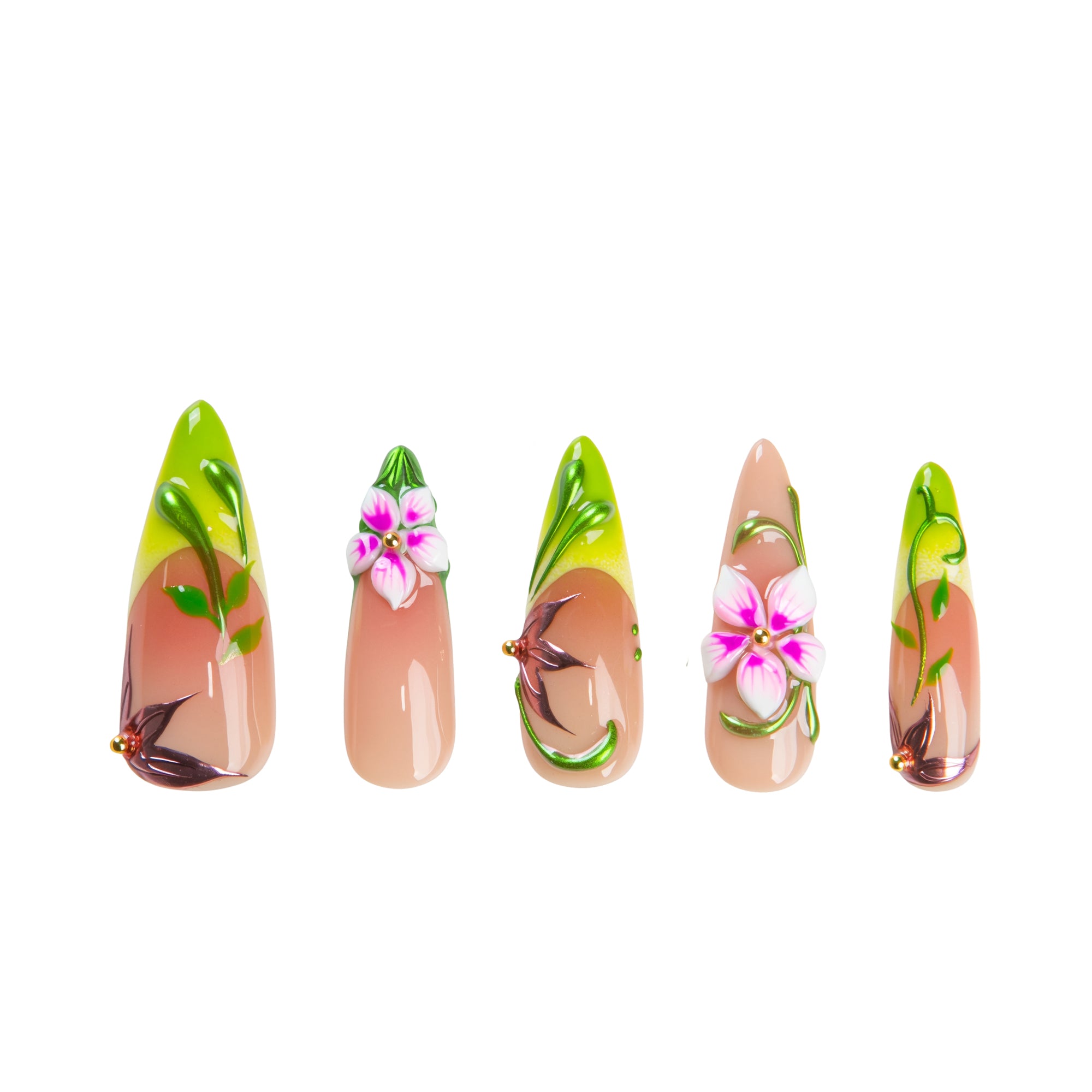 Meadow Grace Handmade Stiletto Nails H793 RTS