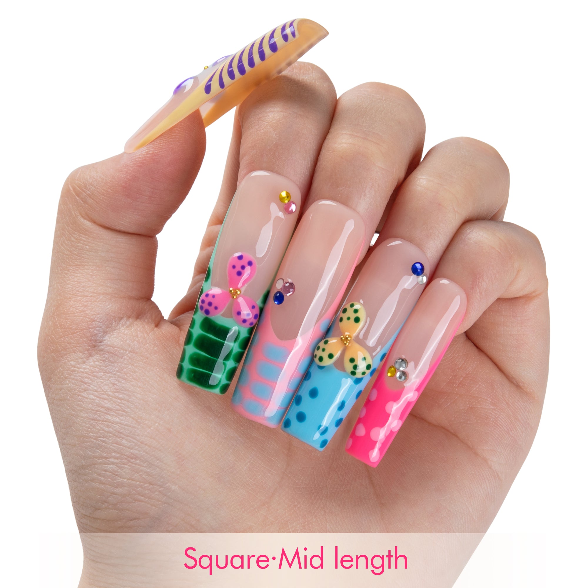 Candy Confetti Handmade Nails H796