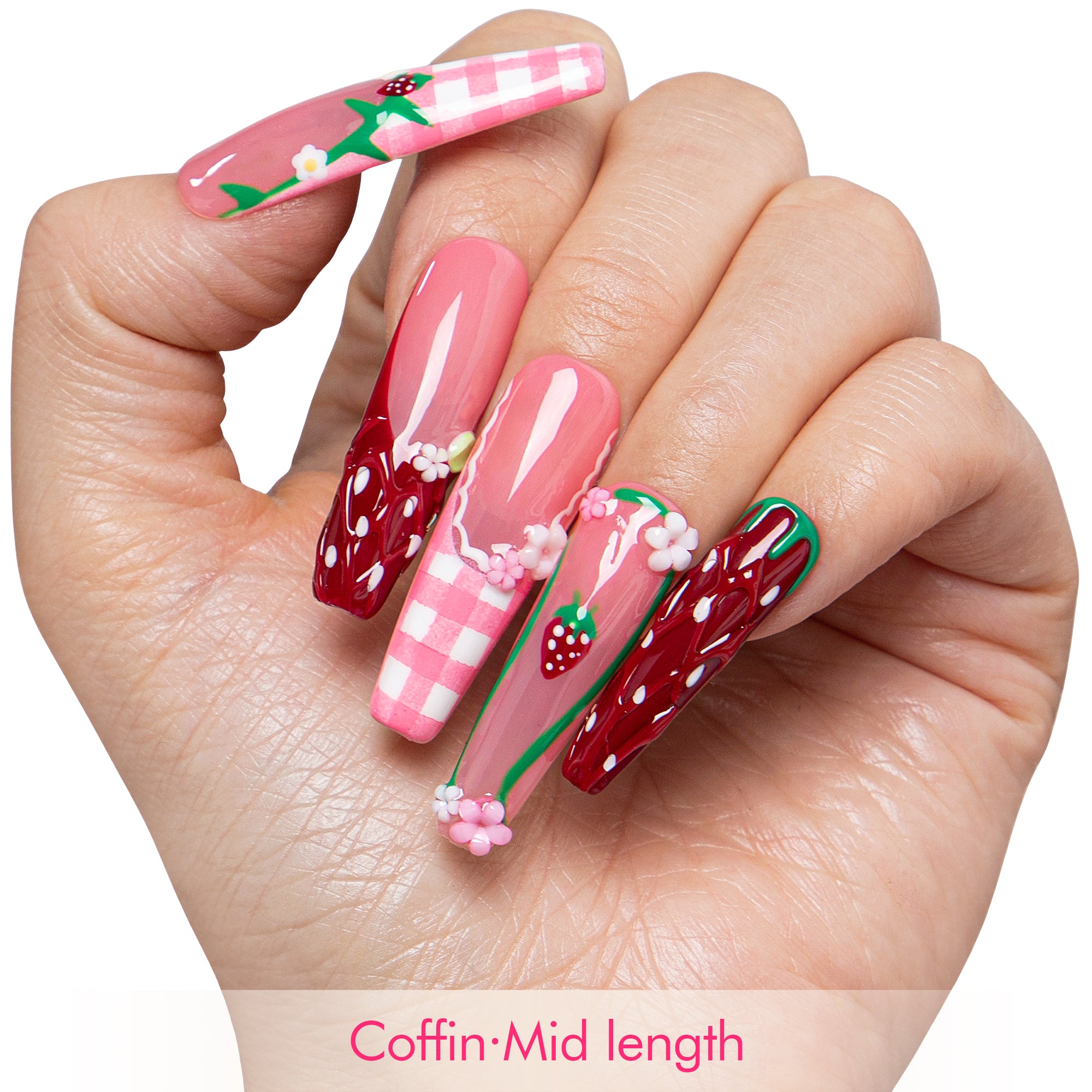 Picnic Rouge Handmade Nails H798
