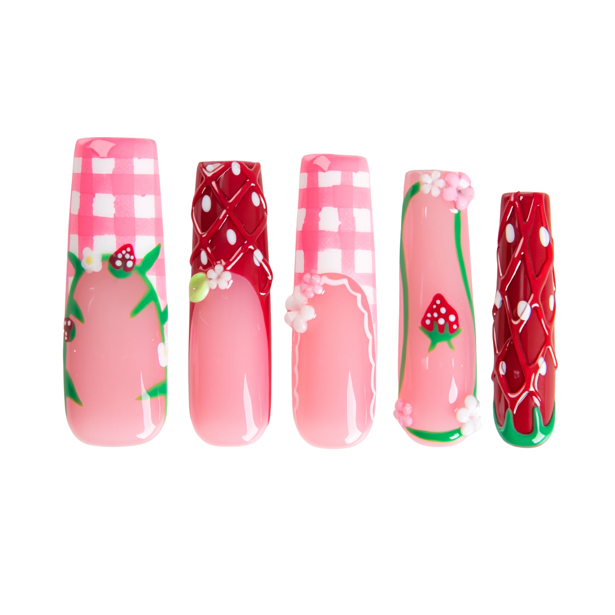 Picnic Rouge Handmade Nails H798