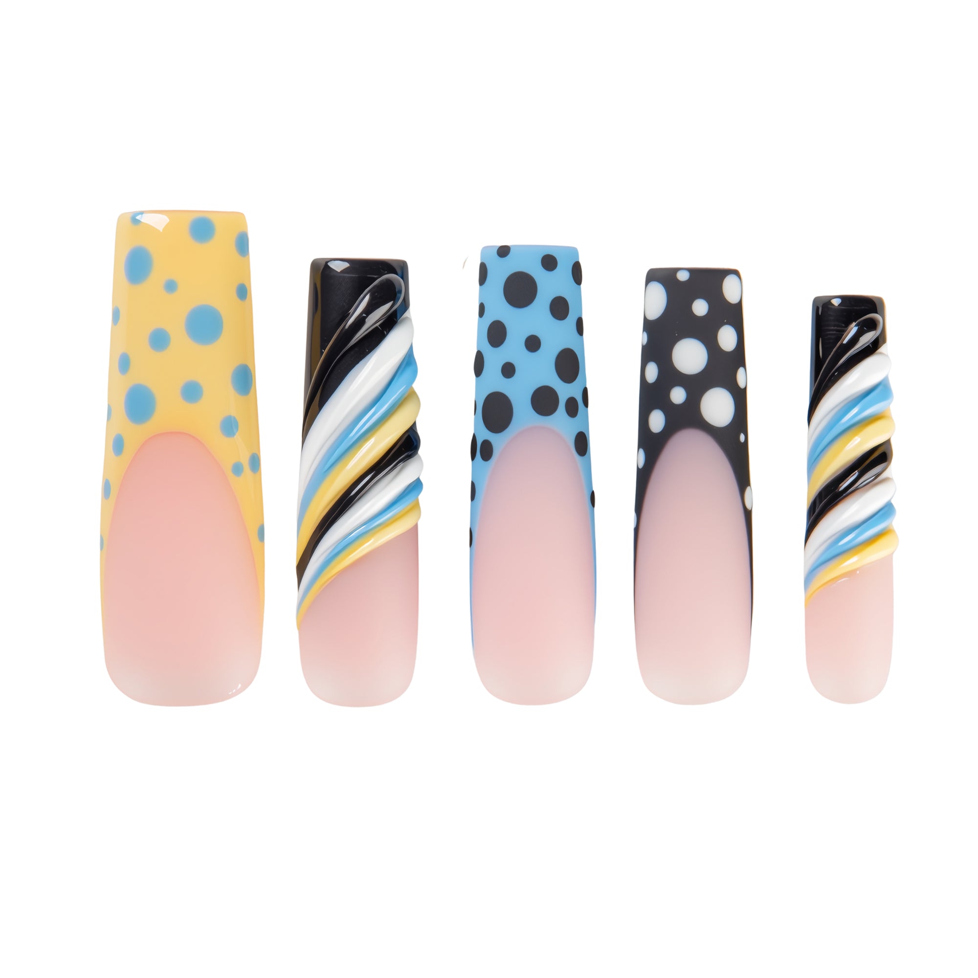 Bubble Groove Handmade Nails H799