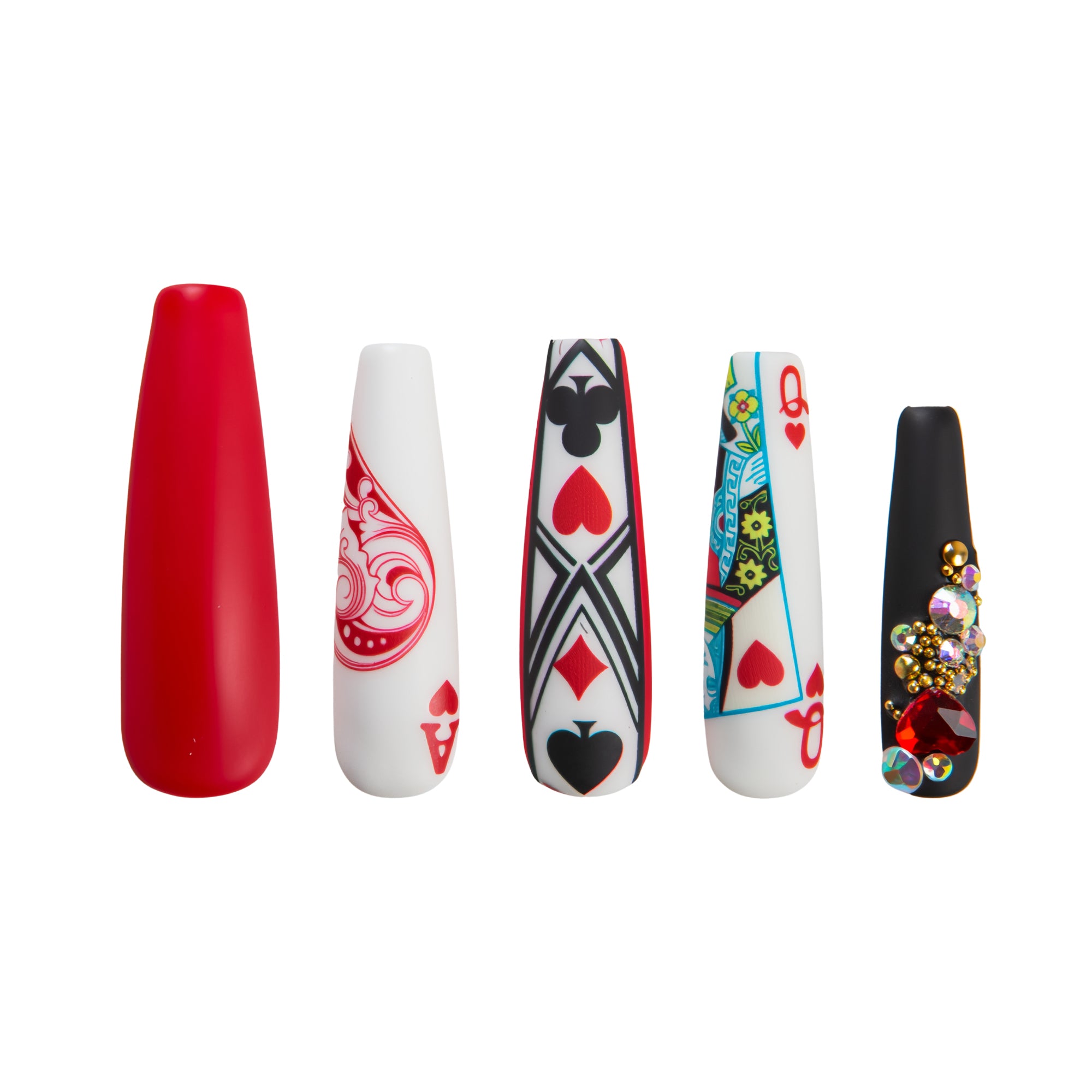Poker Night Handmade Nails H800