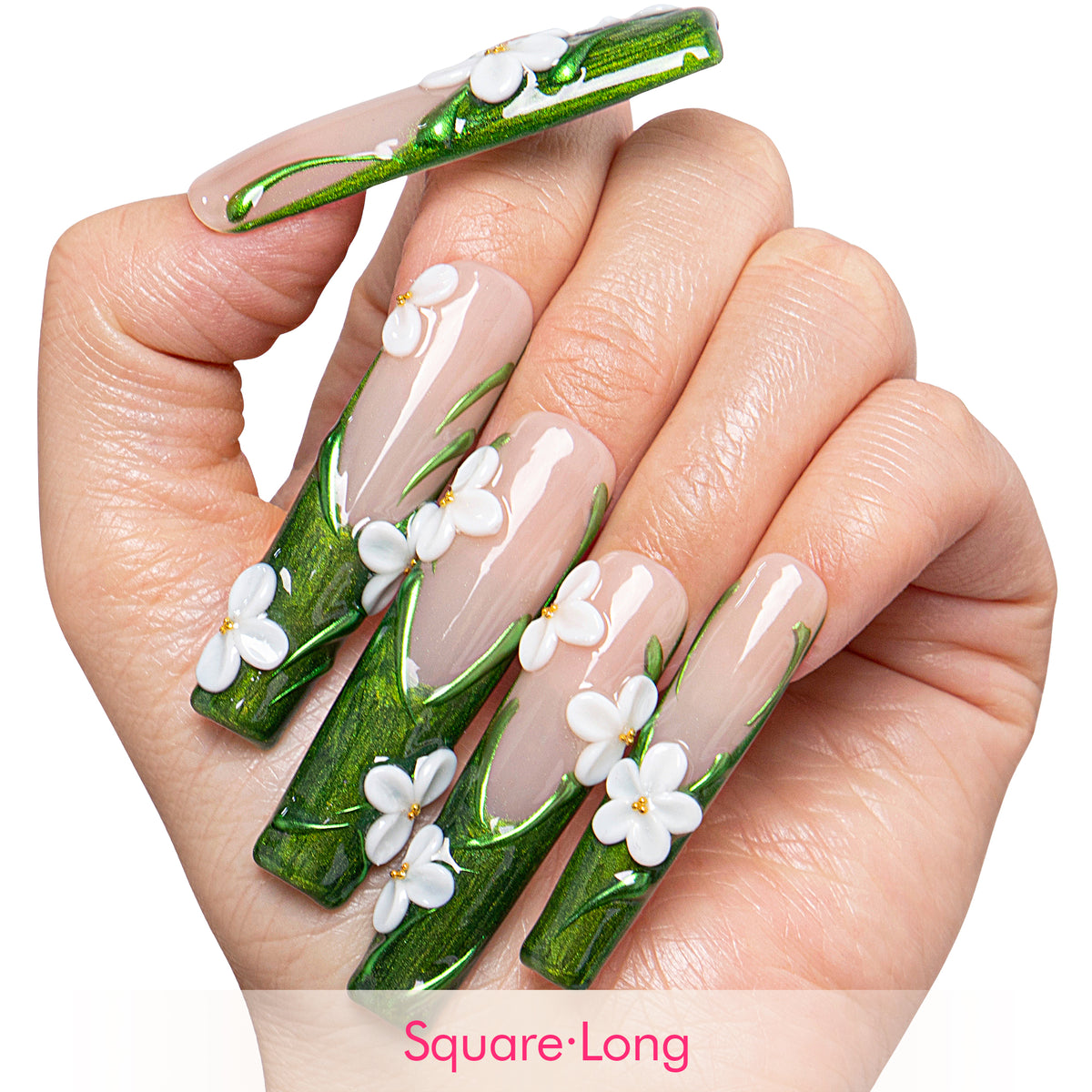 Verdant Grace Handmade Nails H808