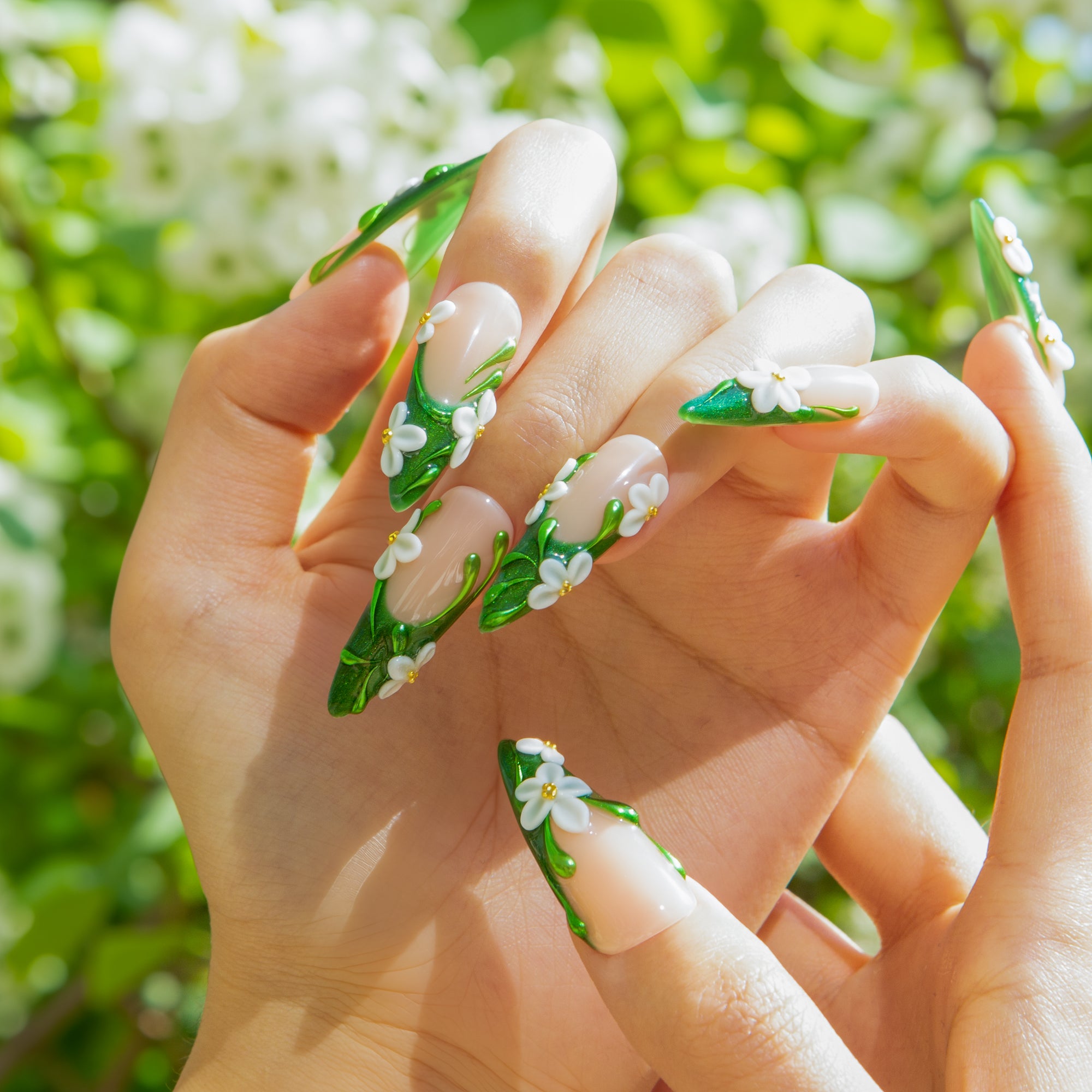 Verdant Grace Handmade Nails H808