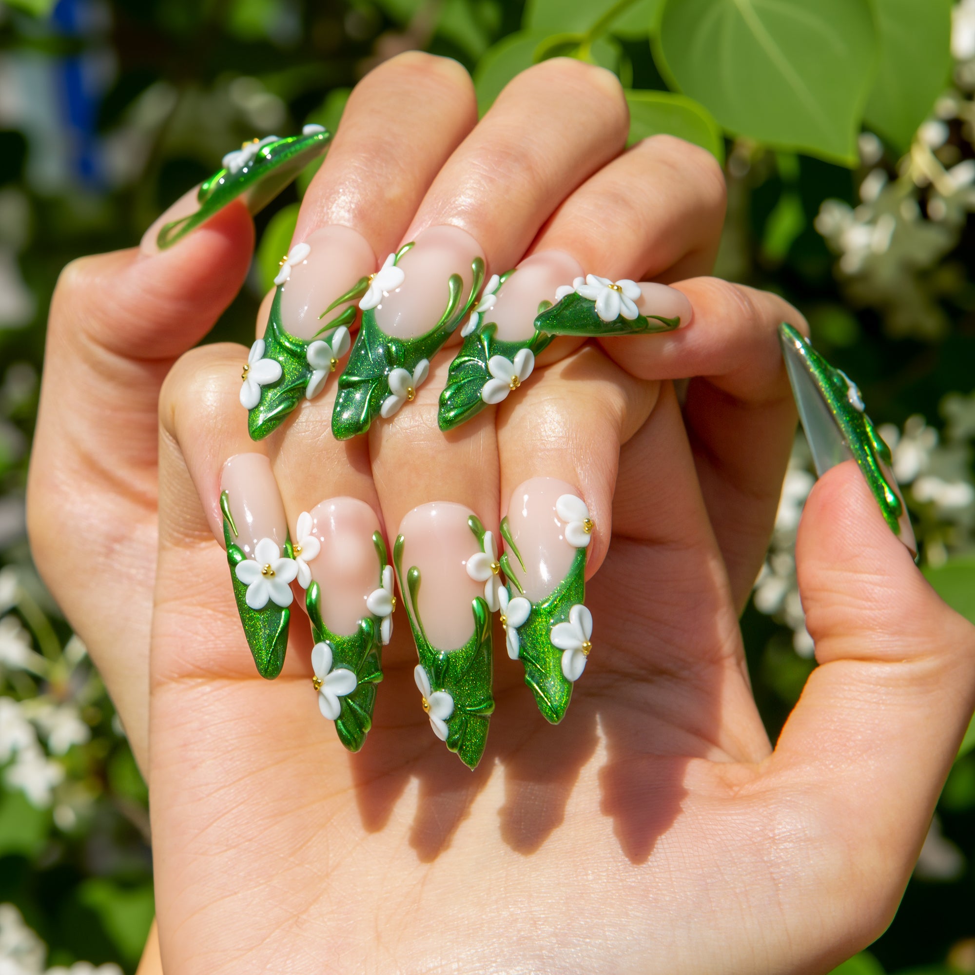 Verdant Grace Handmade Nails H808