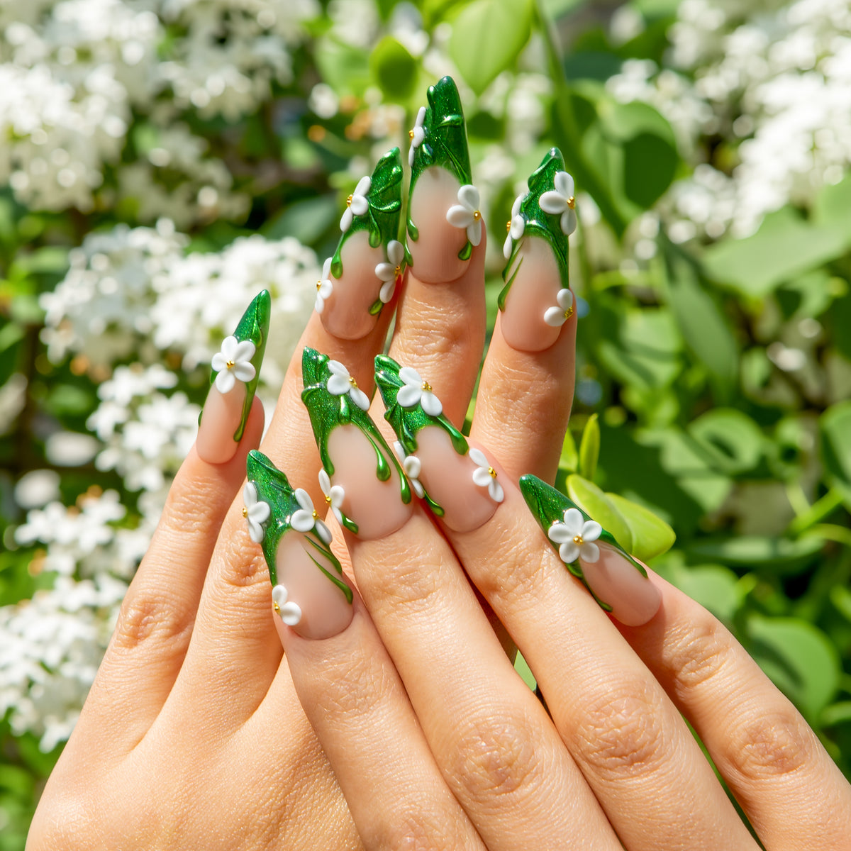 Verdant Grace Handmade Nails H808