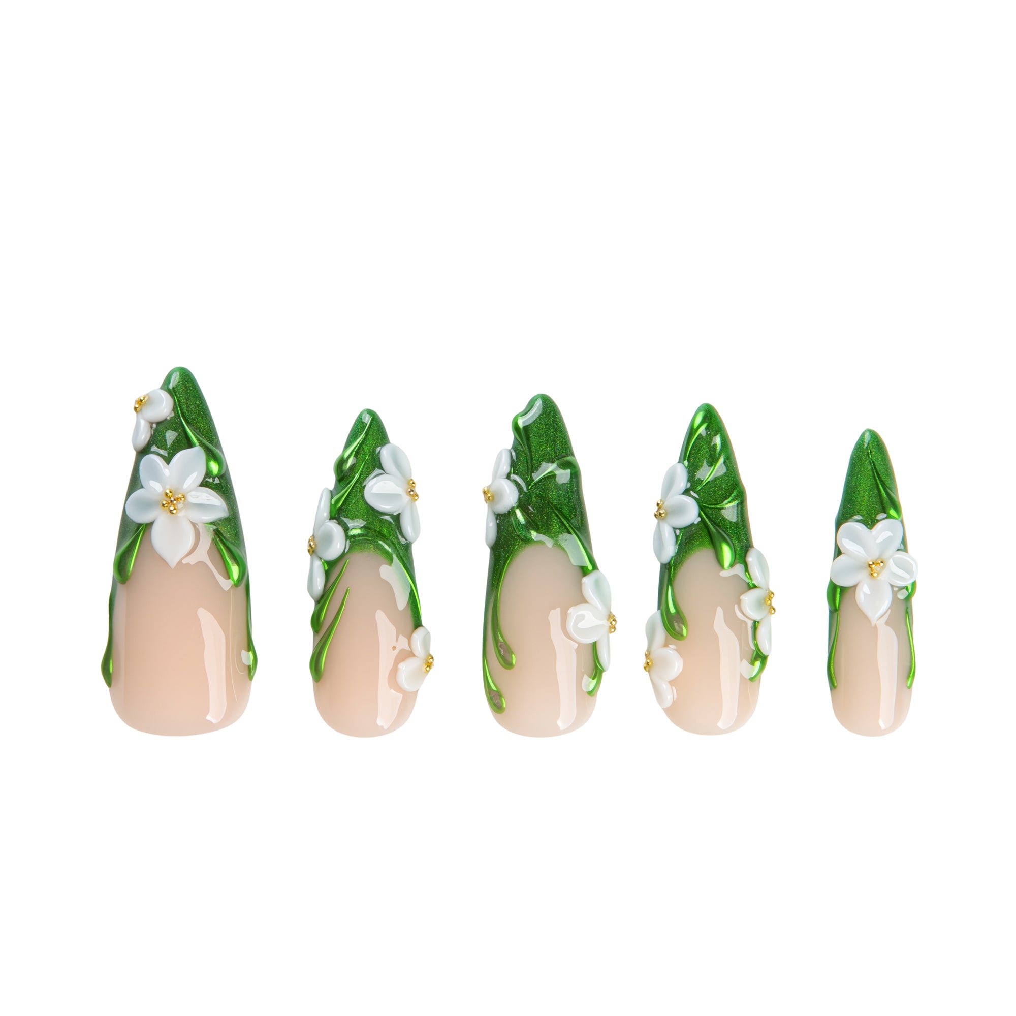 Verdant Grace Handmade Nails H808