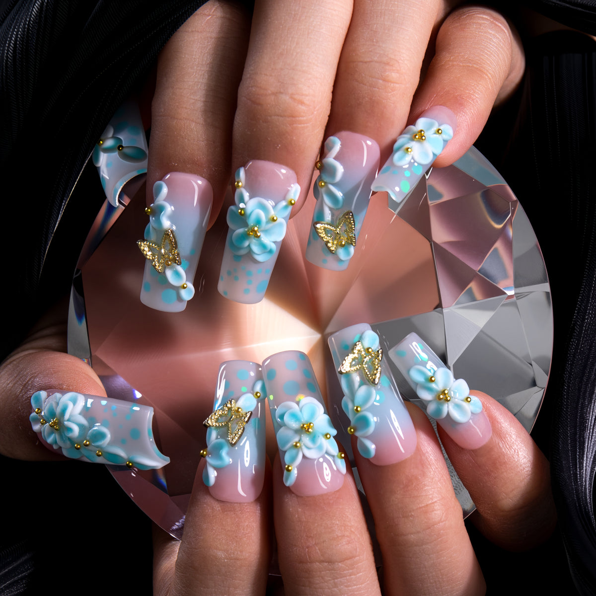 Sea Breeze Handmade Nails H809
