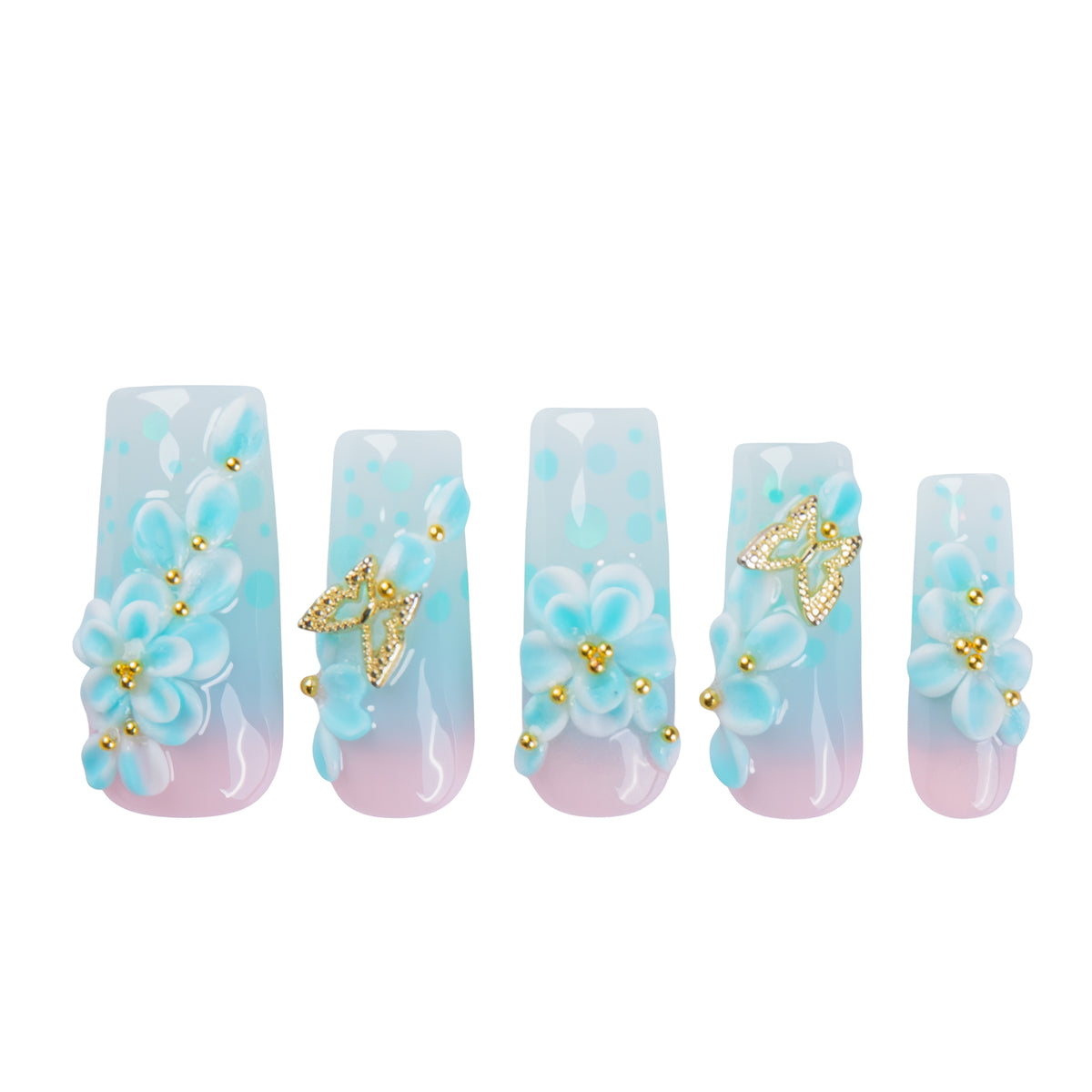 Sea Breeze Handmade Nails H809