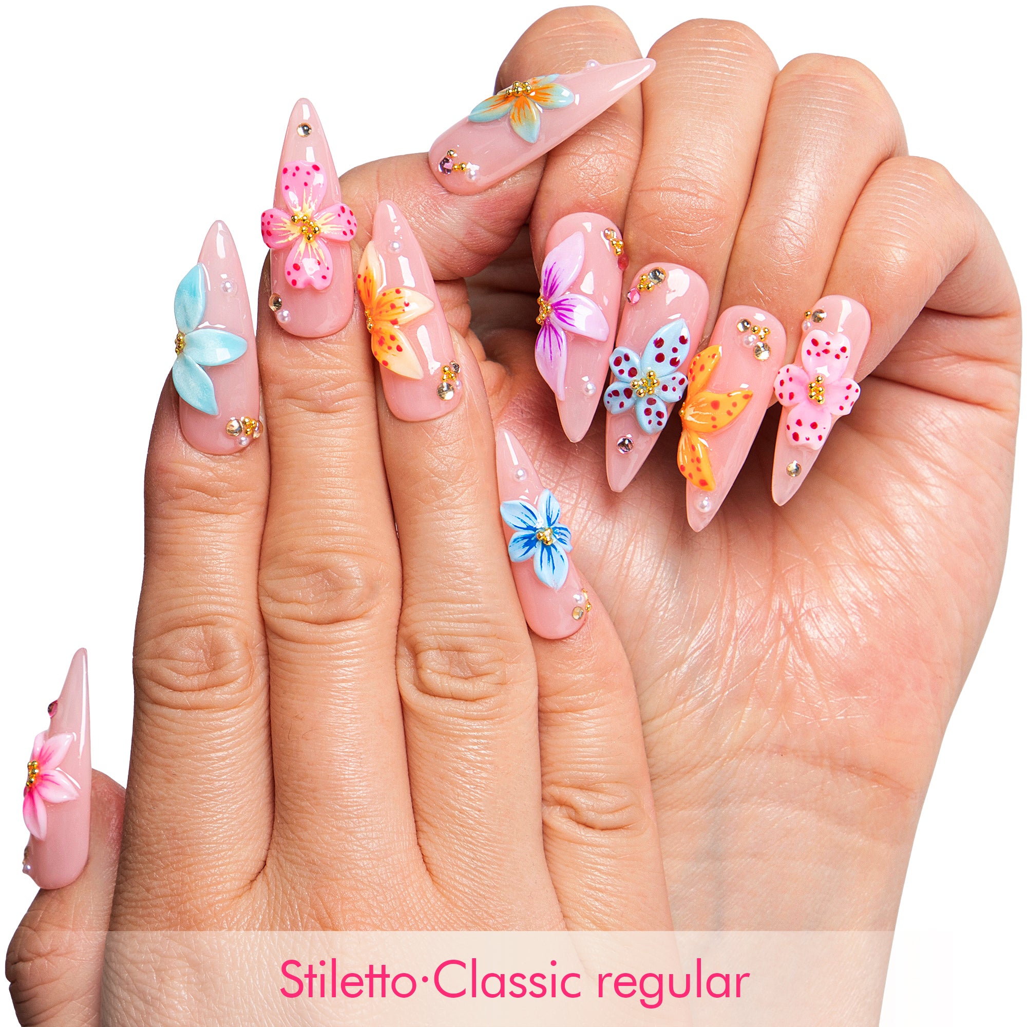 Floral Symphony Handmade Nails H813