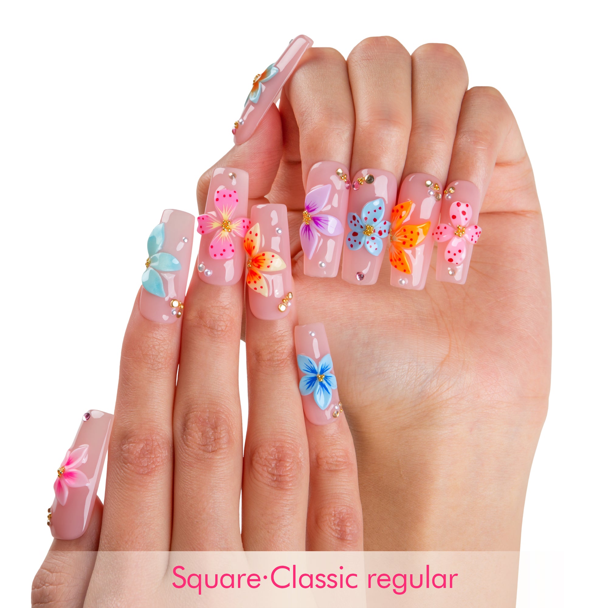 Floral Symphony Handmade Nails H813