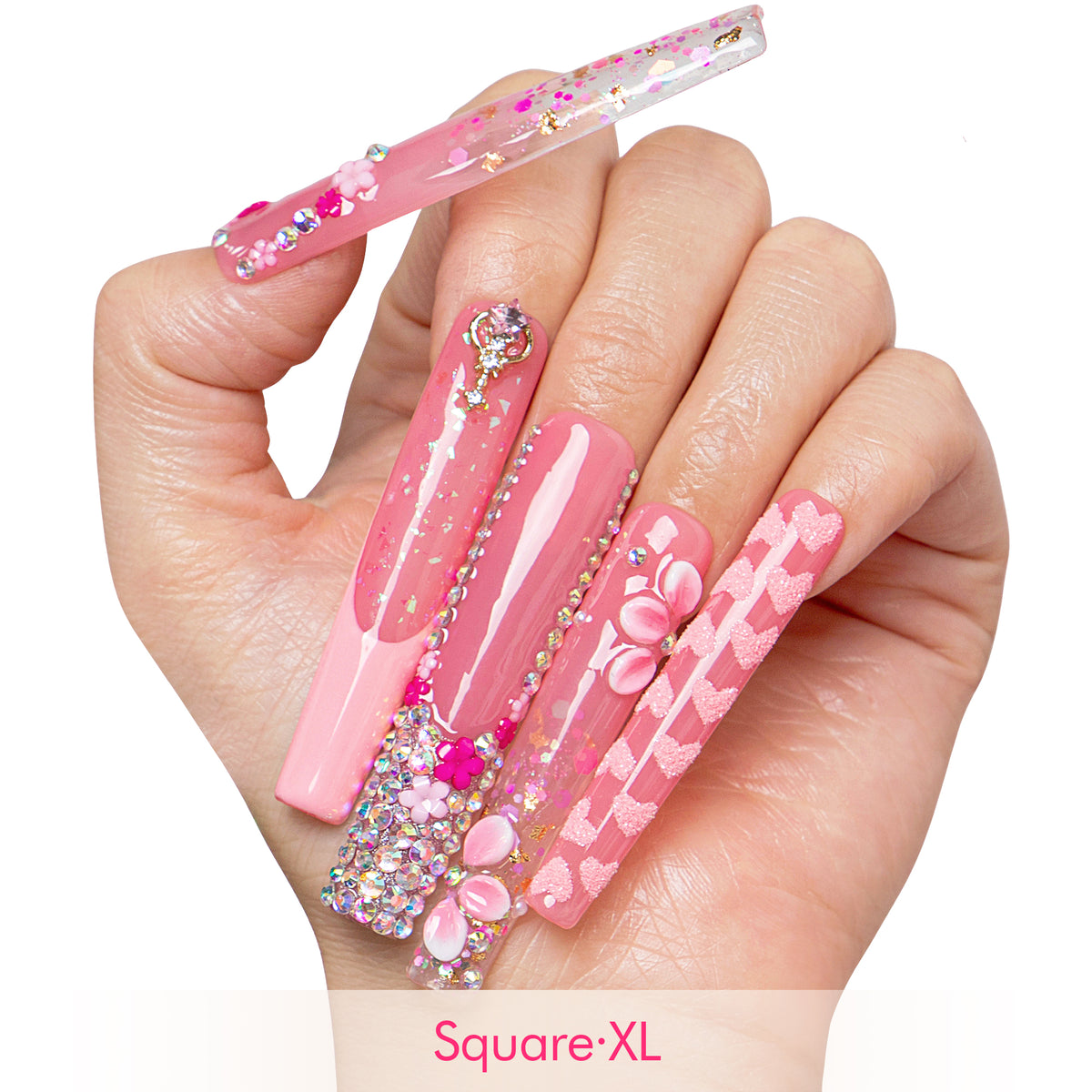 Rosy Crush Handmade Nails H815