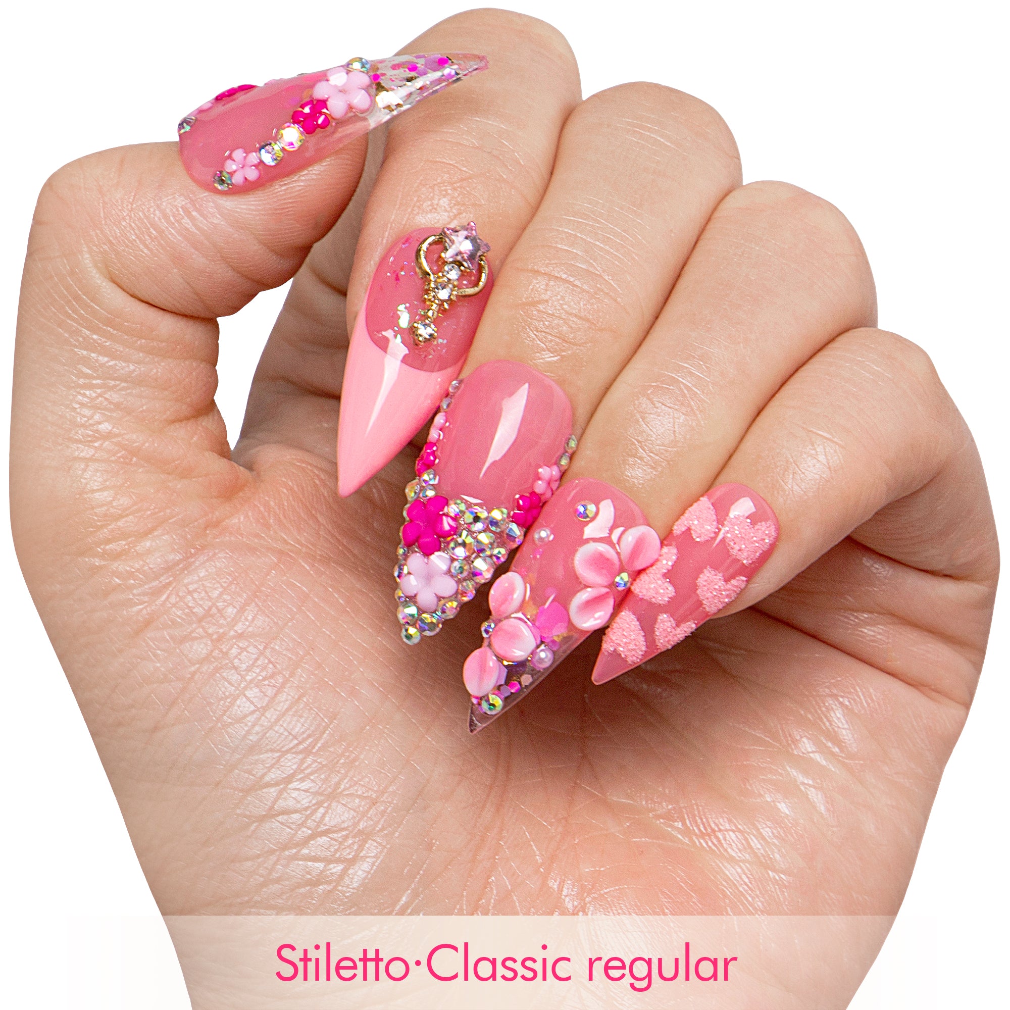 Rosy Crush Handmade Nails H815