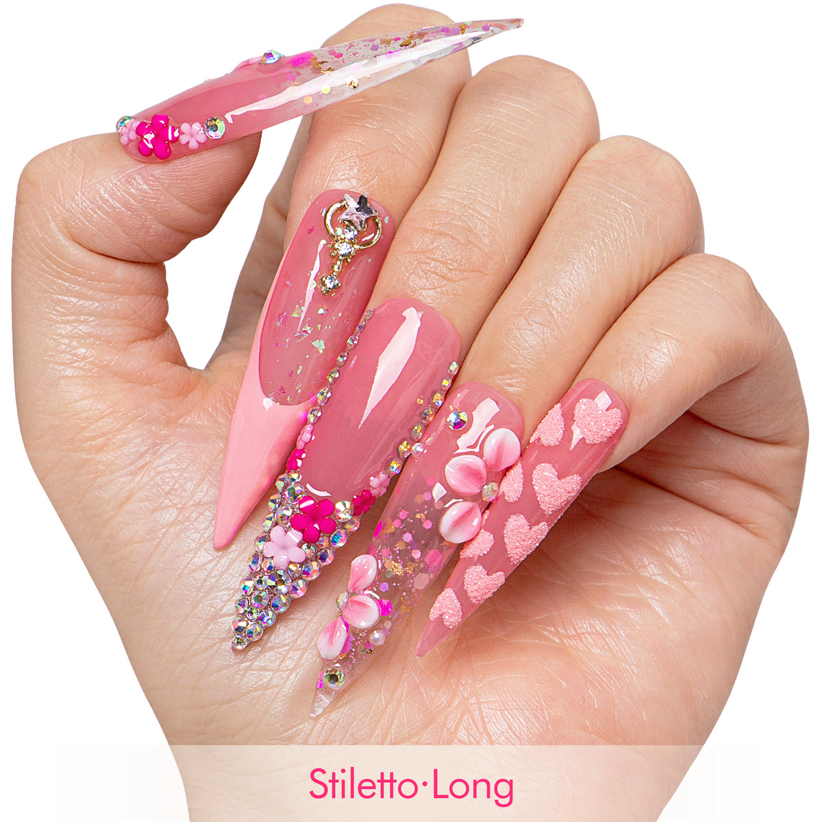 Rosy Crush Handmade Nails H815