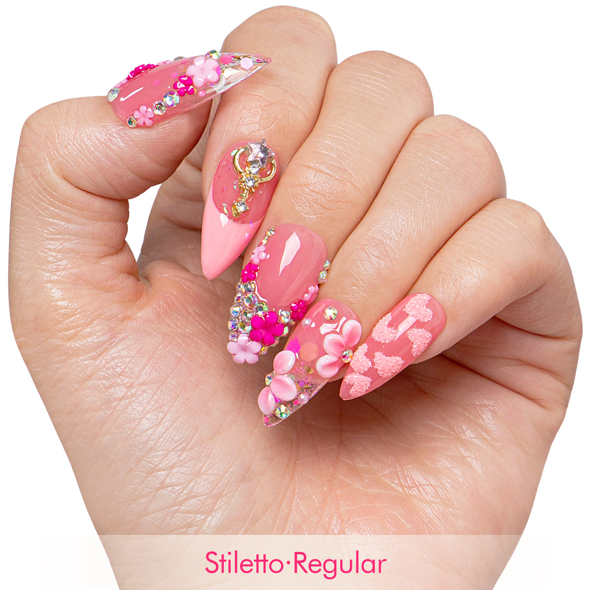 Rosy Crush Handmade Nails H815