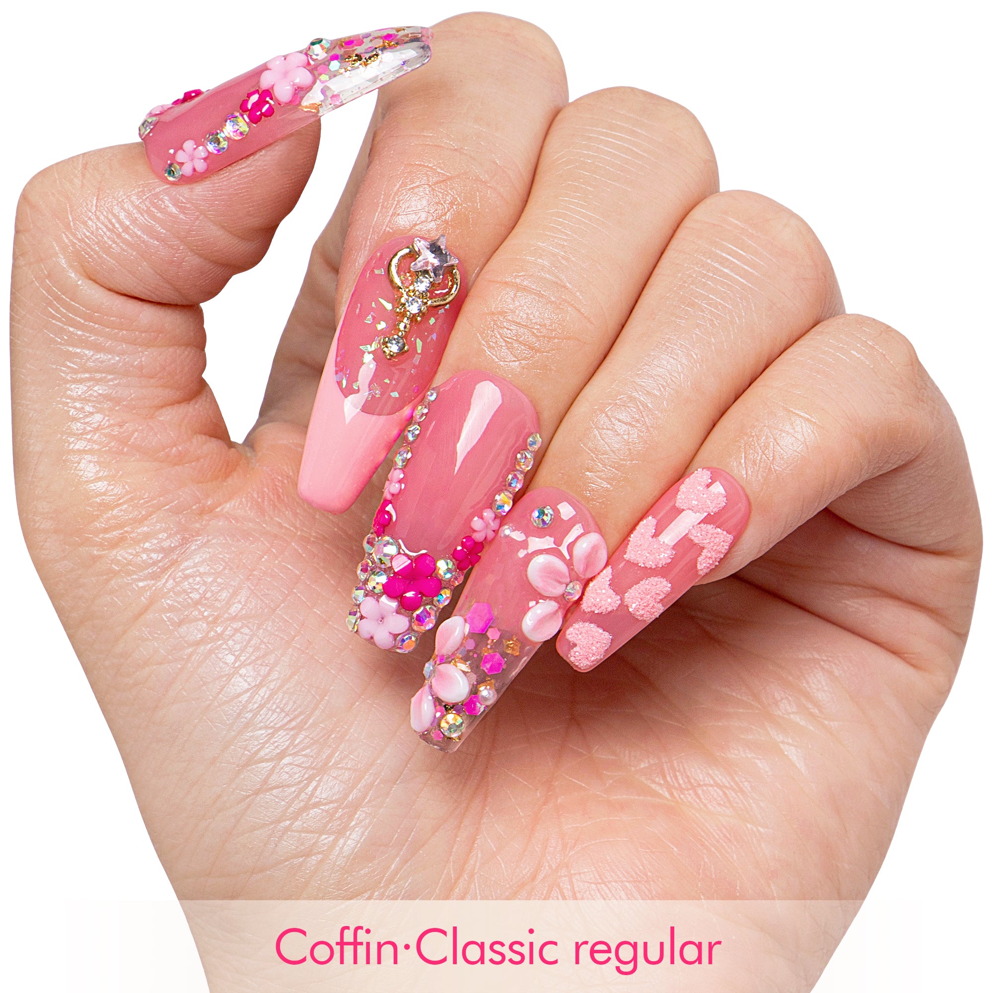 Rosy Crush Handmade Nails H815