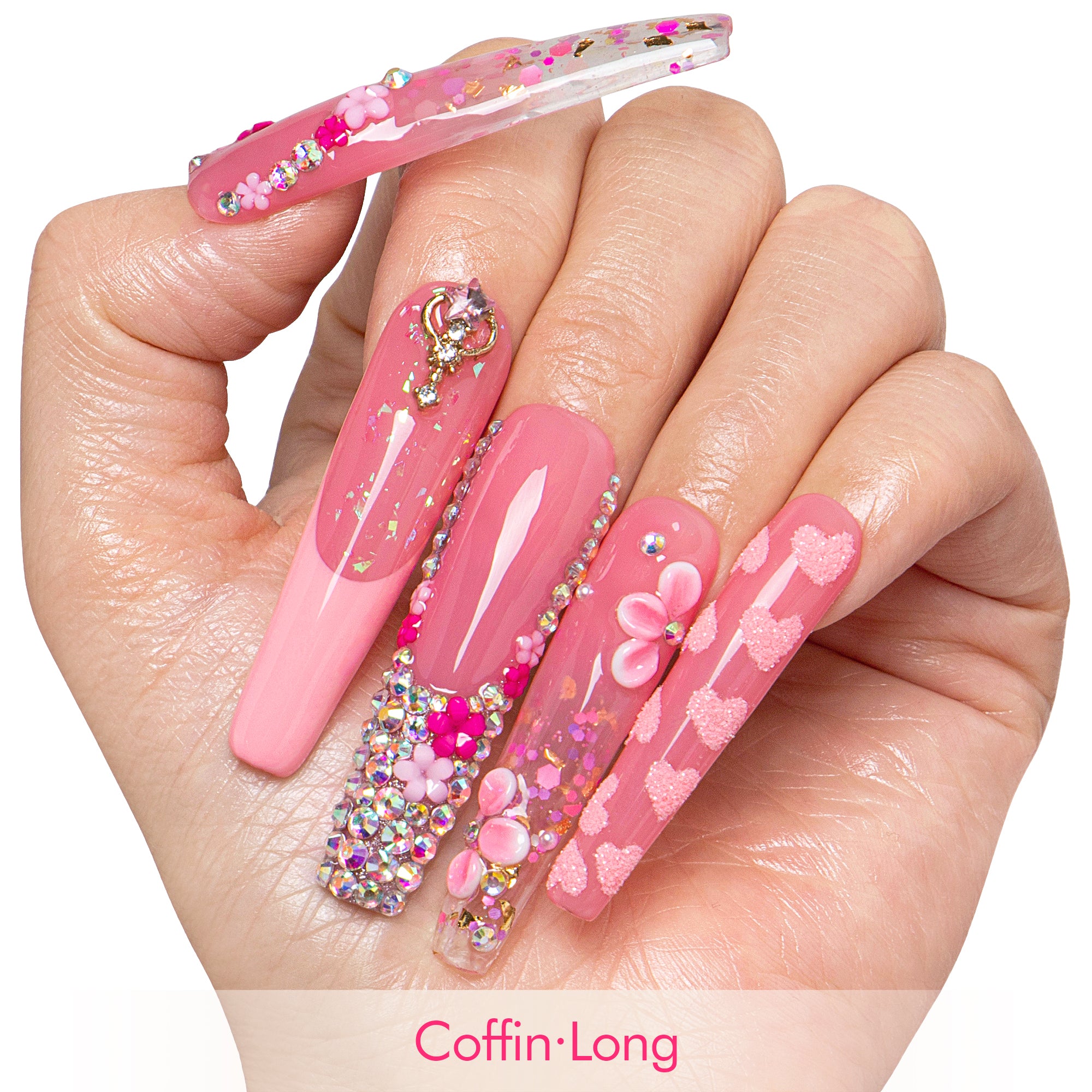 Rosy Crush Handmade Nails H815