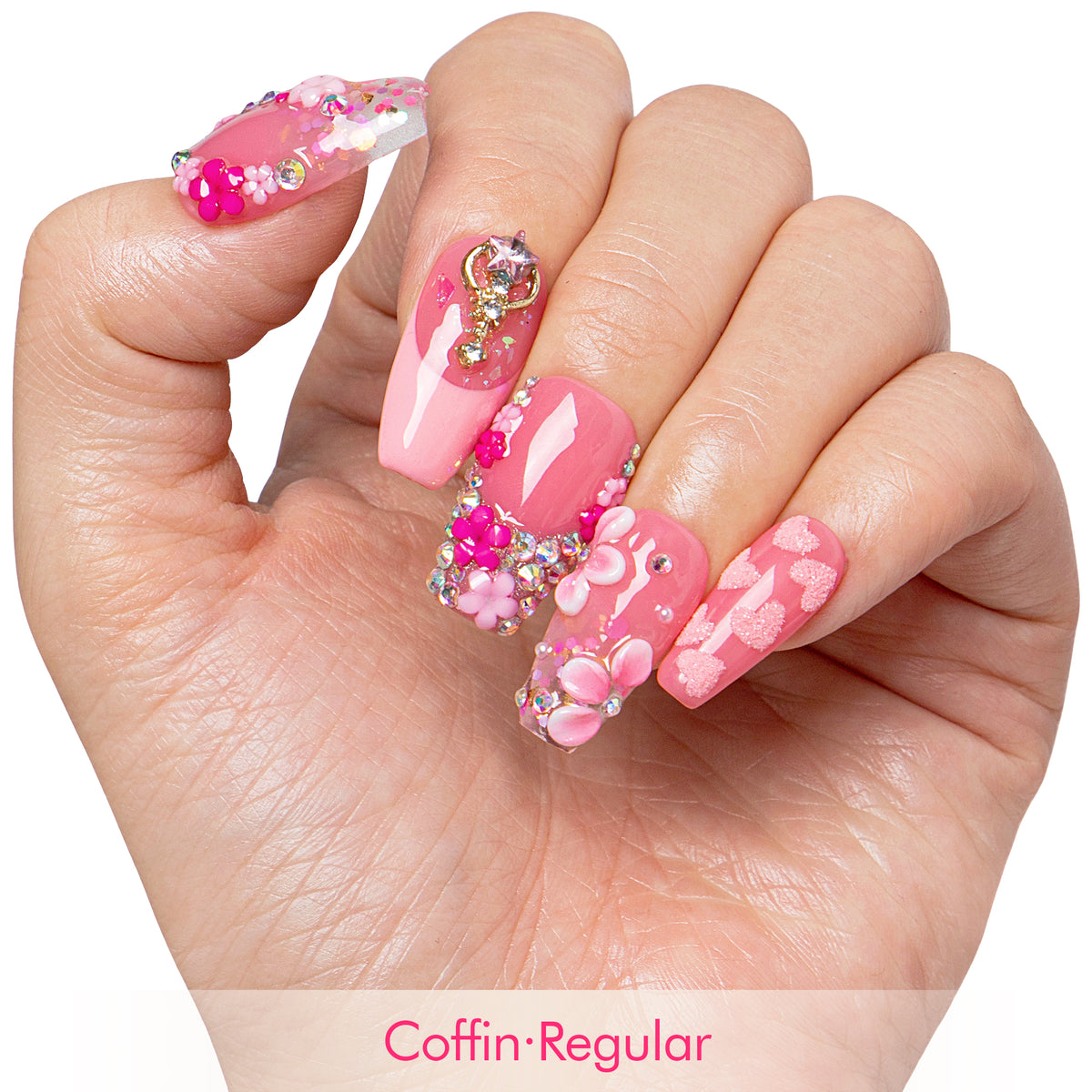 Rosy Crush Handmade Nails H815