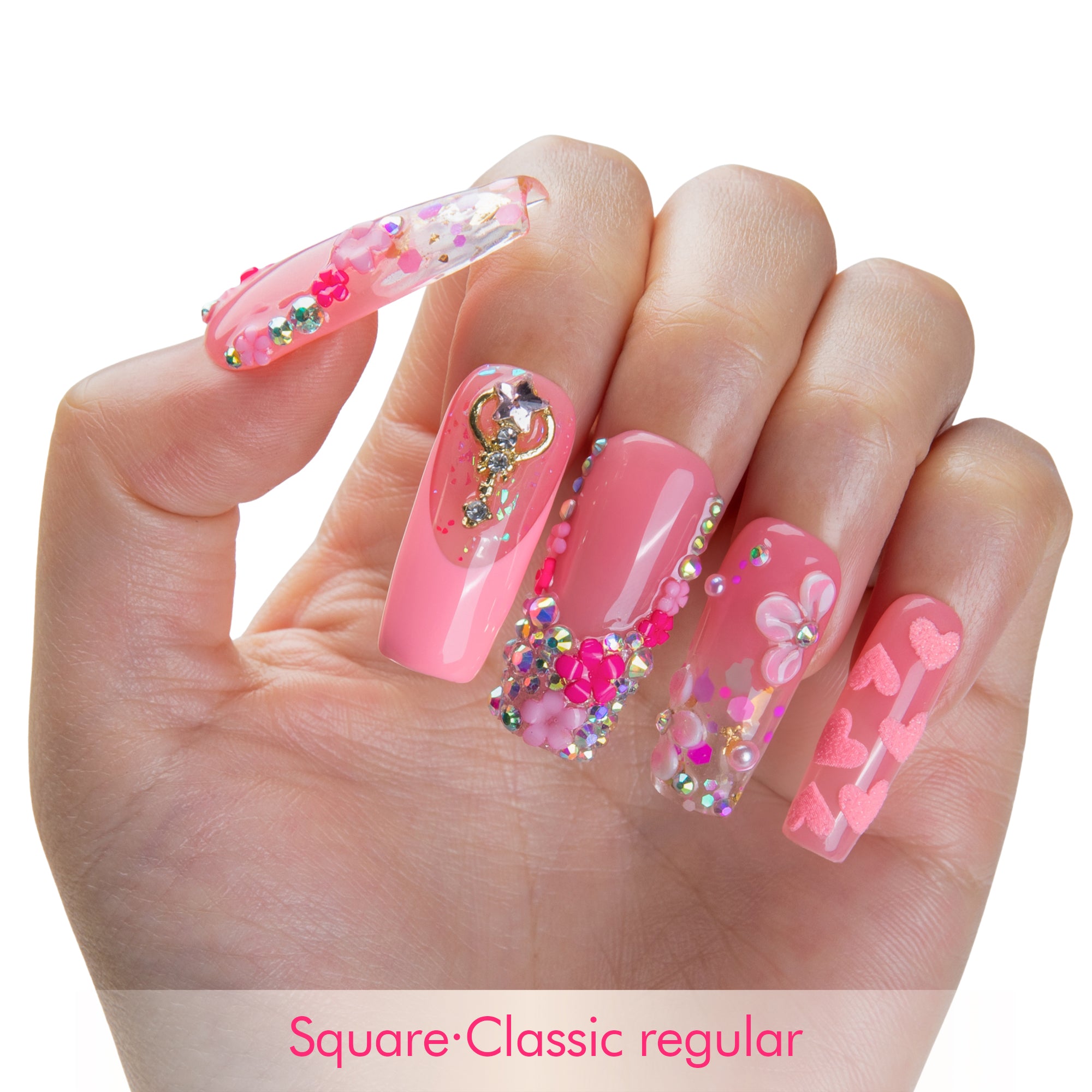 Rosy Crush Handmade Nails H815