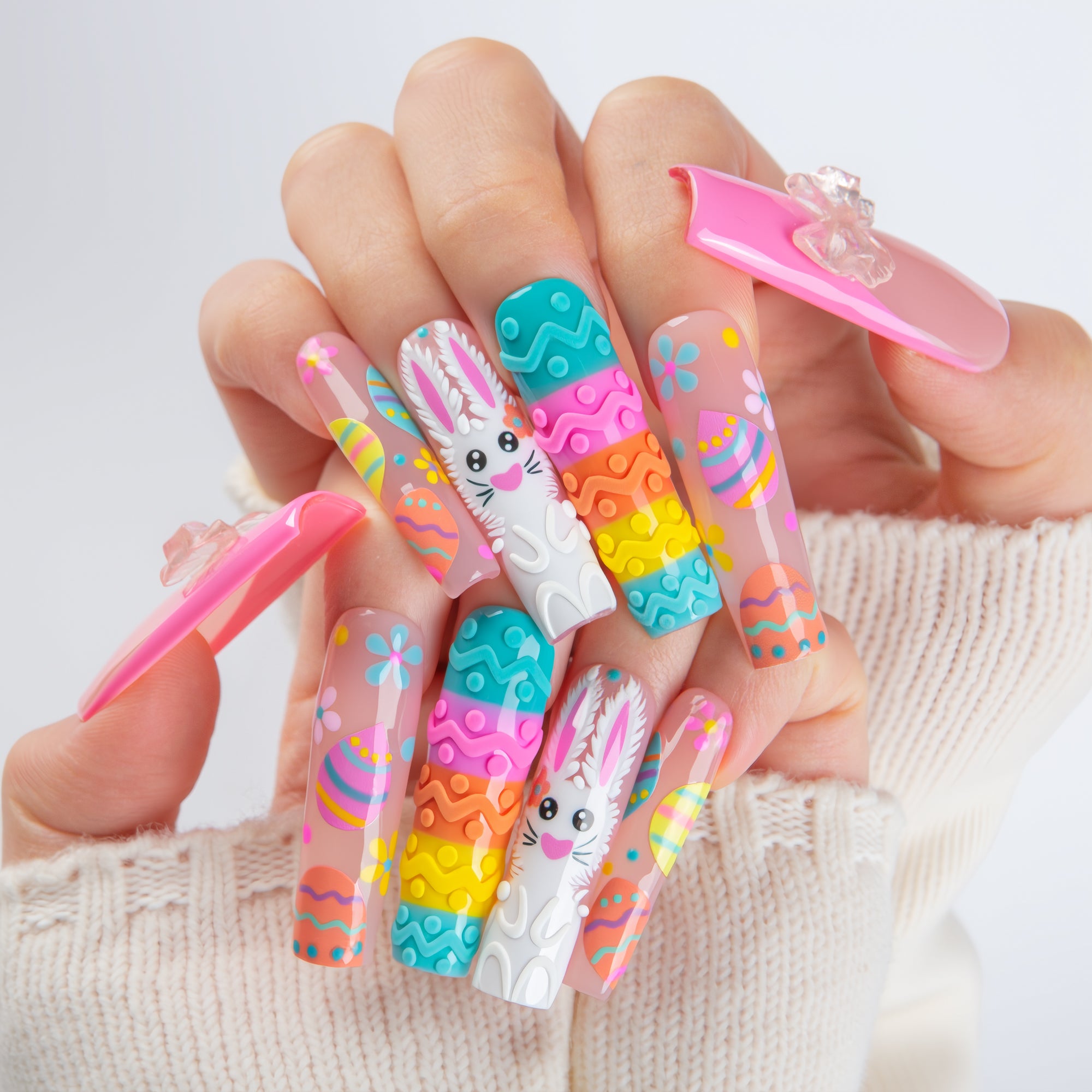 Egg Hunt Handmade Nails H822