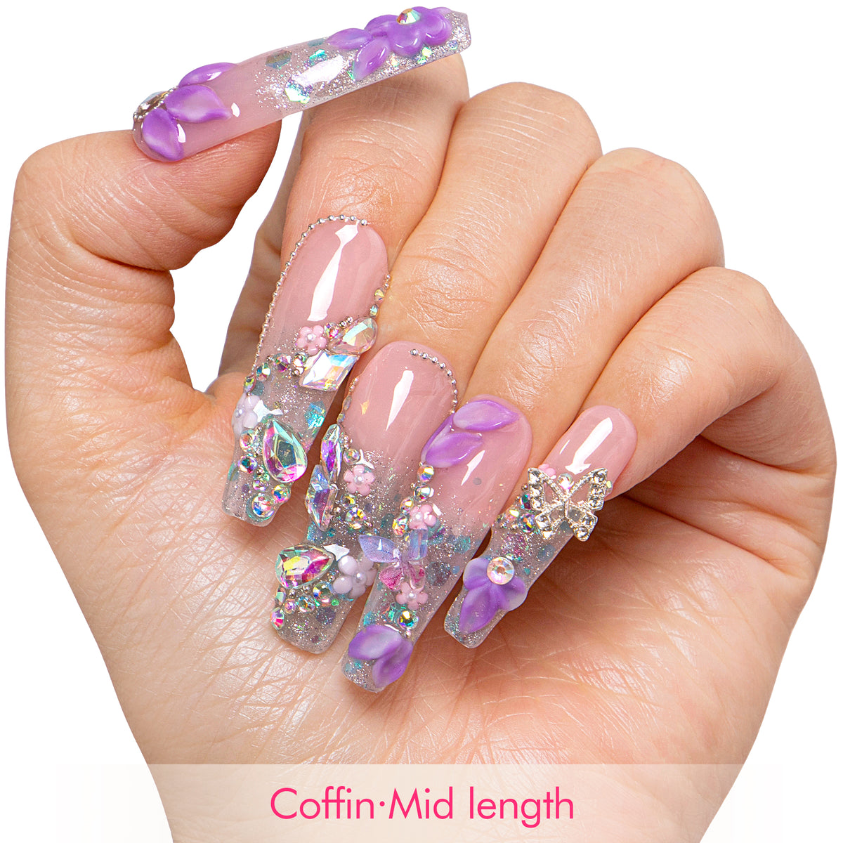 Lavender Luxe Handmade Nails H823