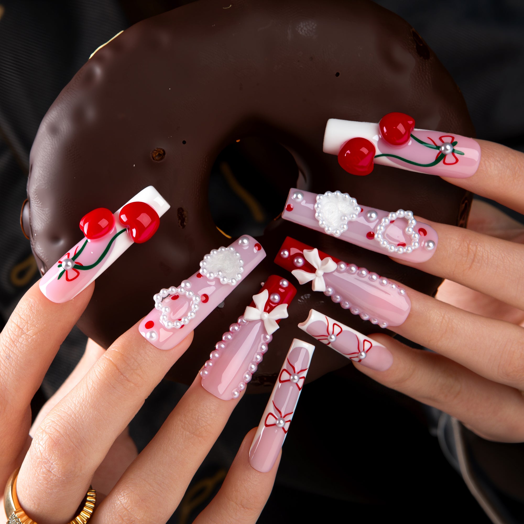 Cherry Baby Handmade Nails H824
