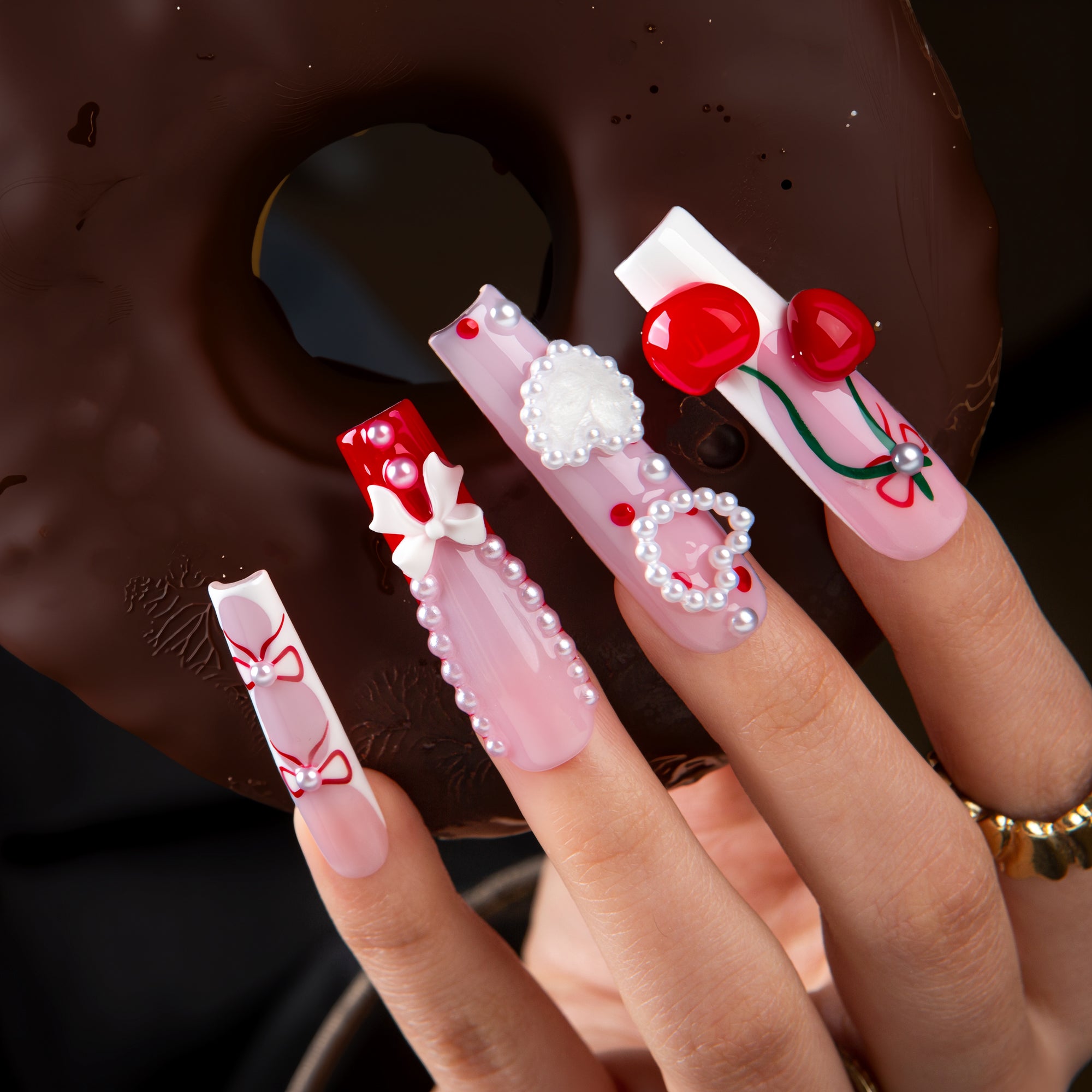 Cherry Baby Handmade Nails H824