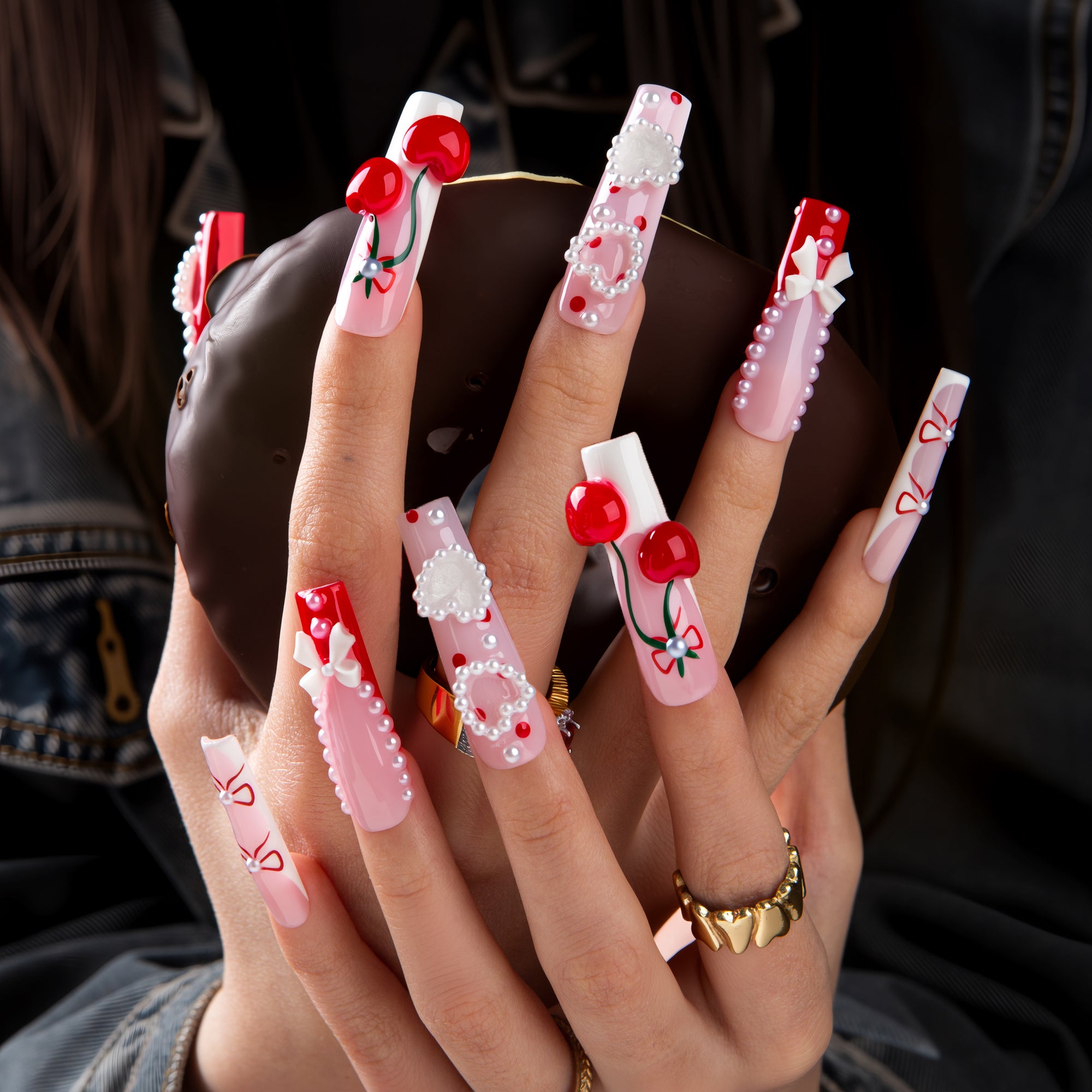 Cherry Baby Handmade Nails H824