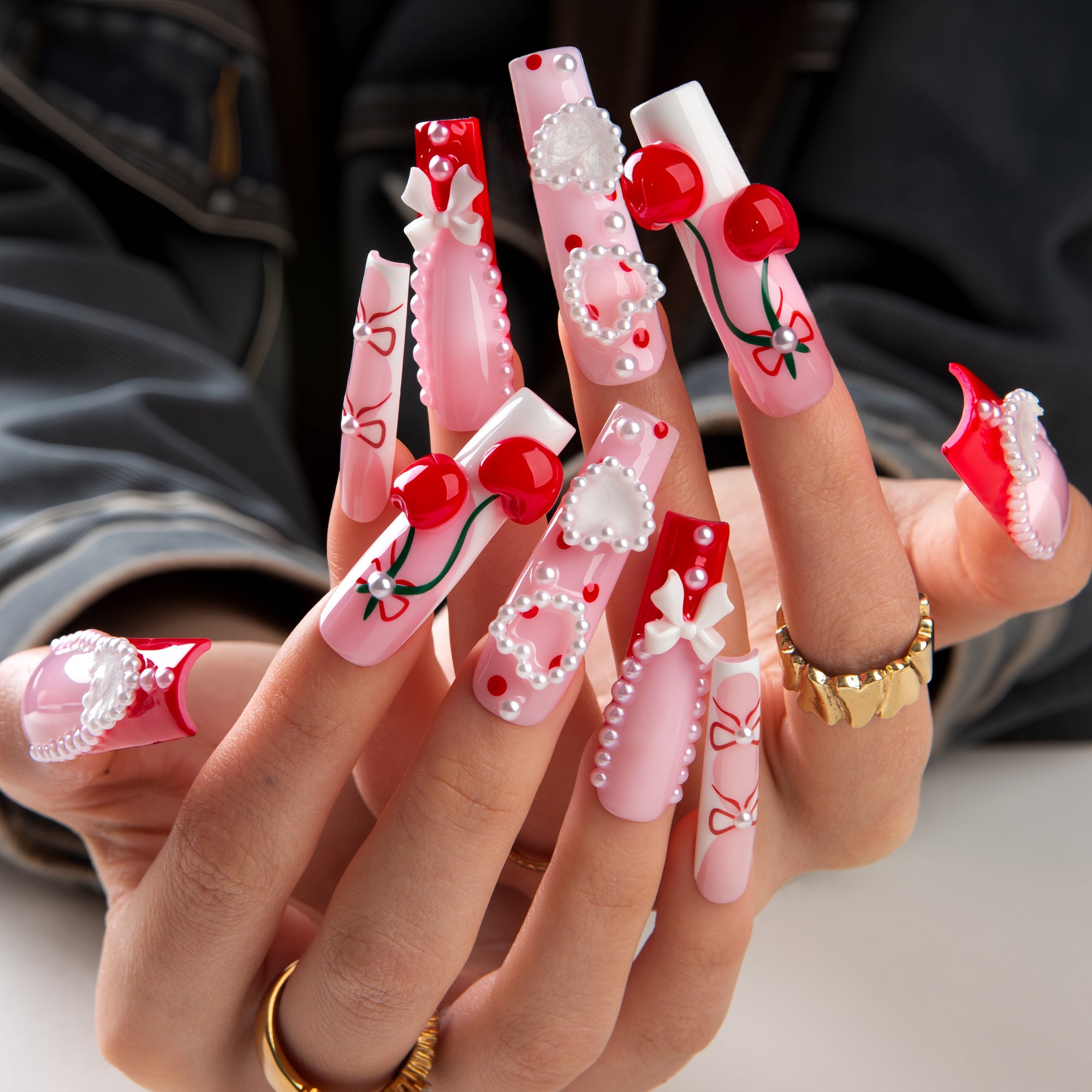 Cherry Baby Handmade Nails H824