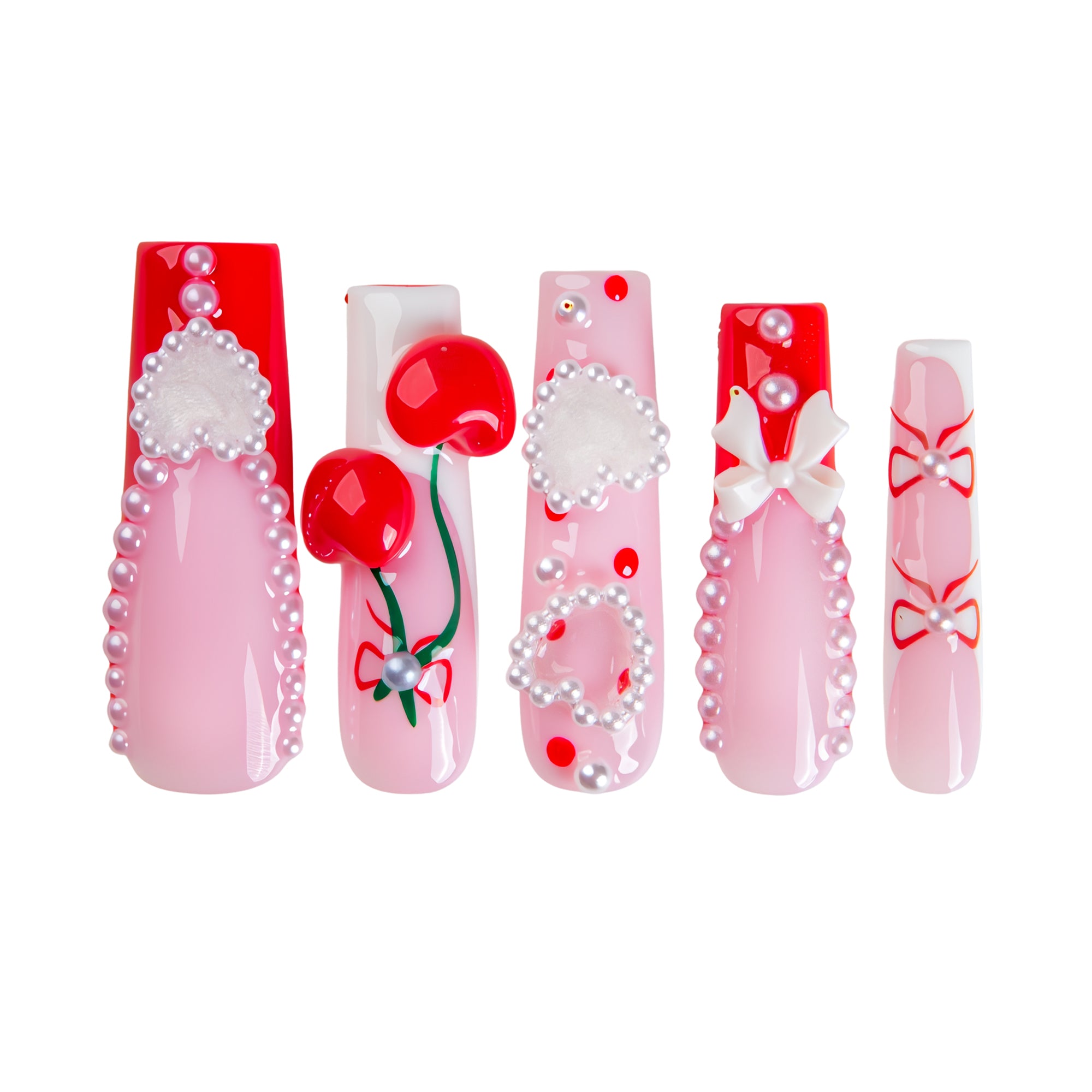 Cherry Baby Handmade Nails H824
