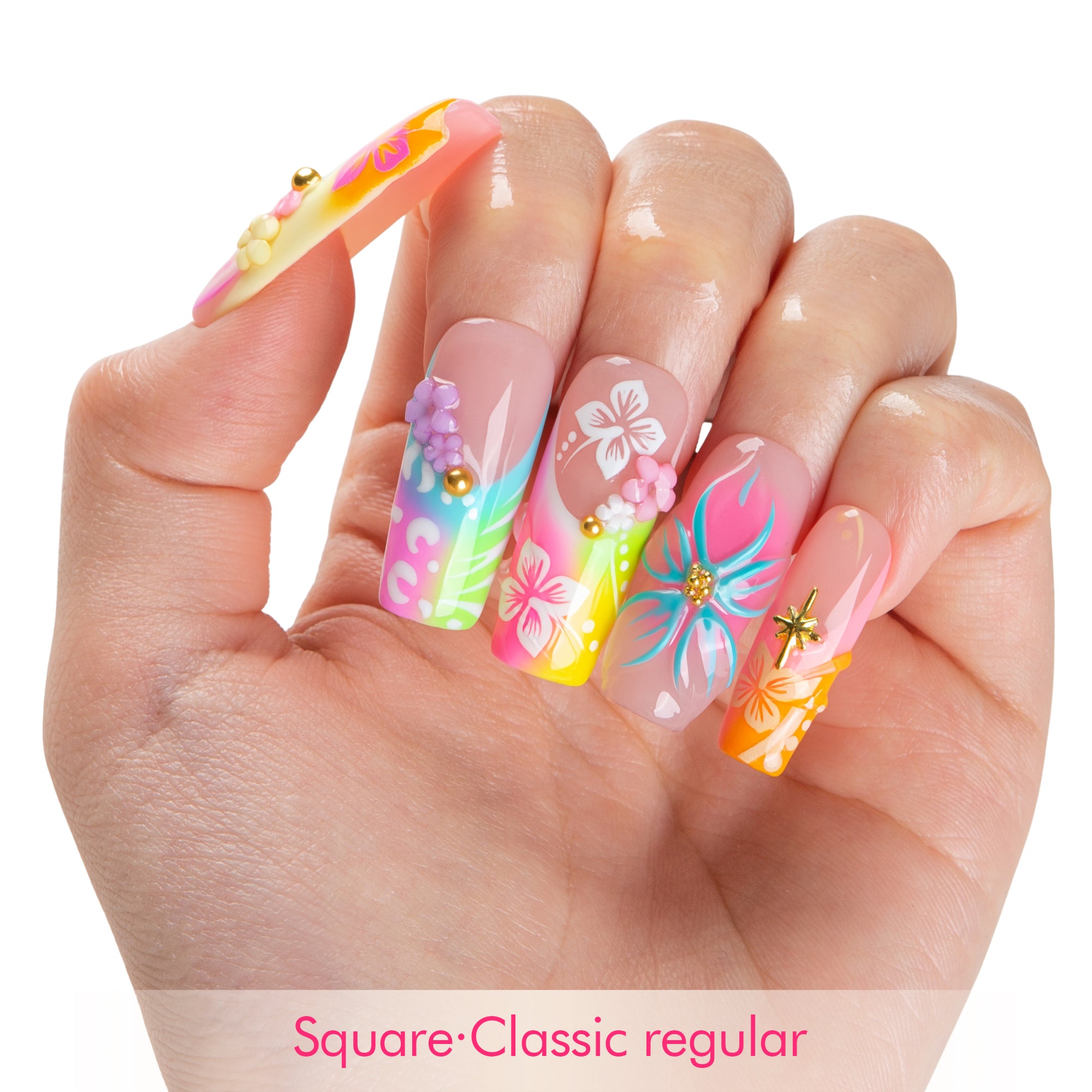 Neon Tropic Handmade Nails H829