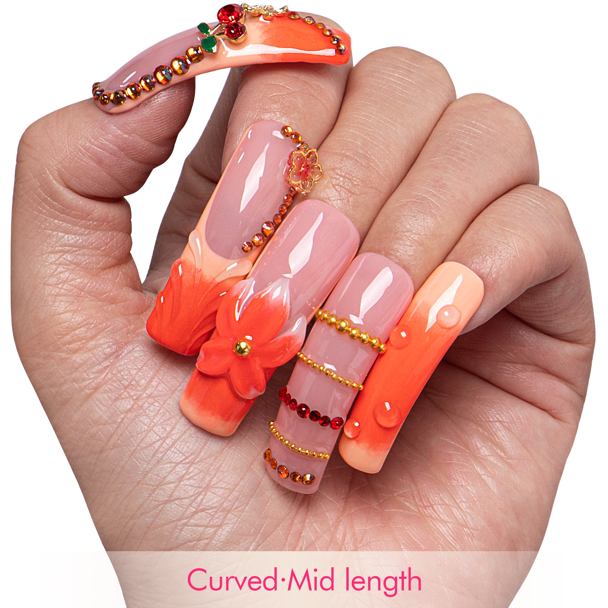 Sunset Glow Handmade Nails H836