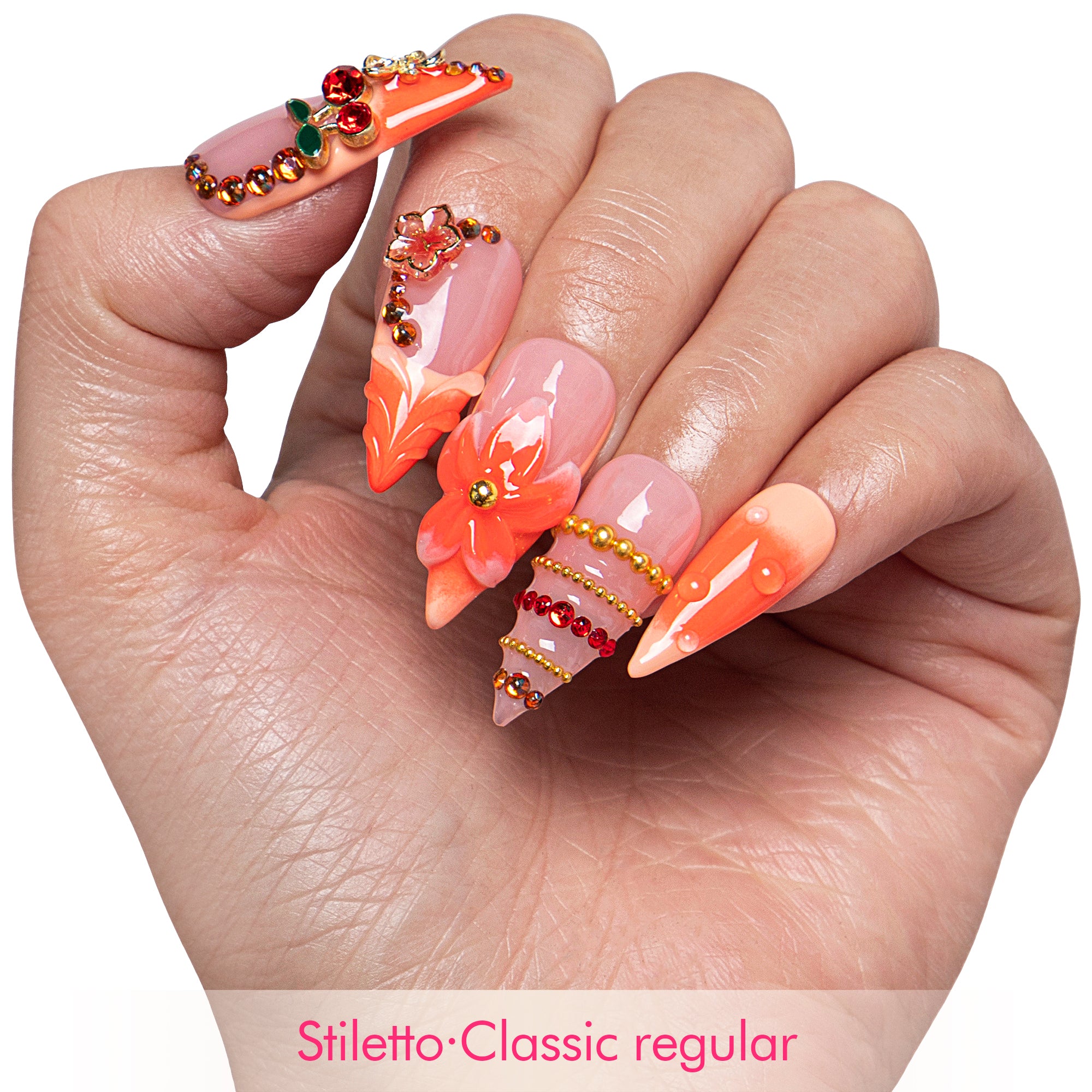 Sunset Glow Handmade Nails H836